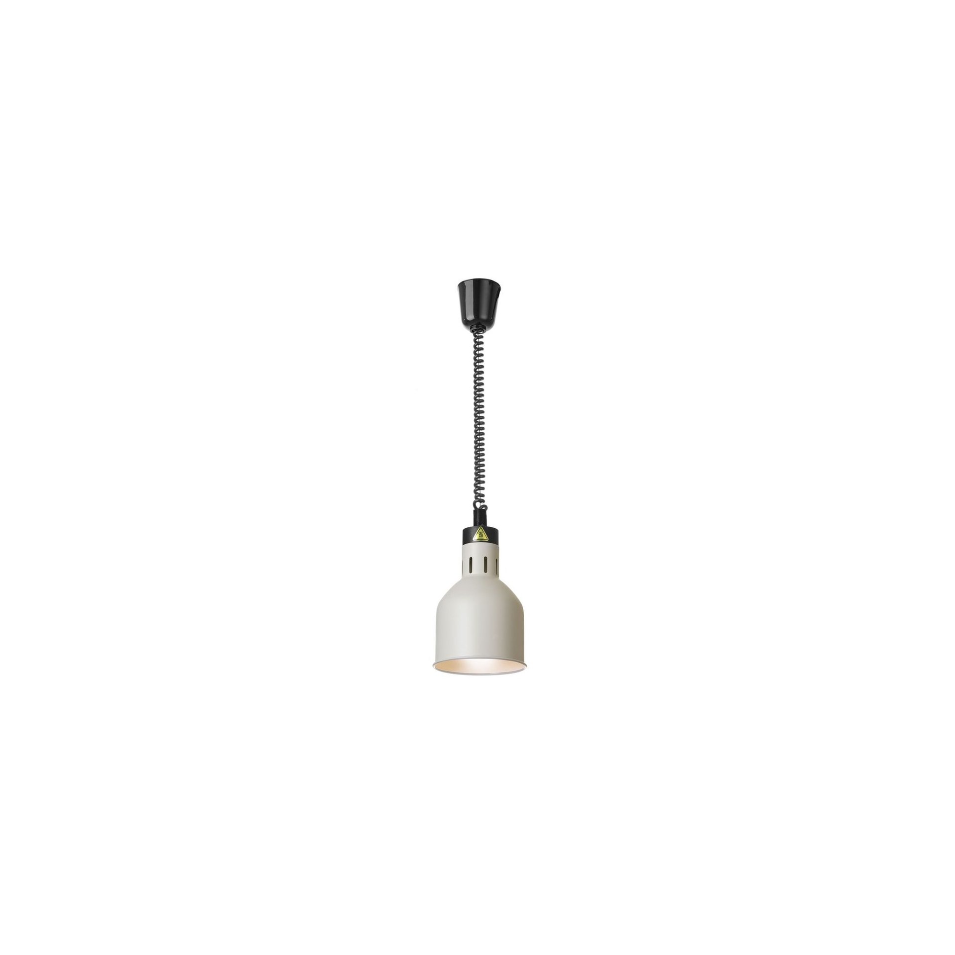 Höhenverstellbare Wärmelampe, zylinderförmig, Weiß, 230V/250W, ⌀175x(H)250mm
