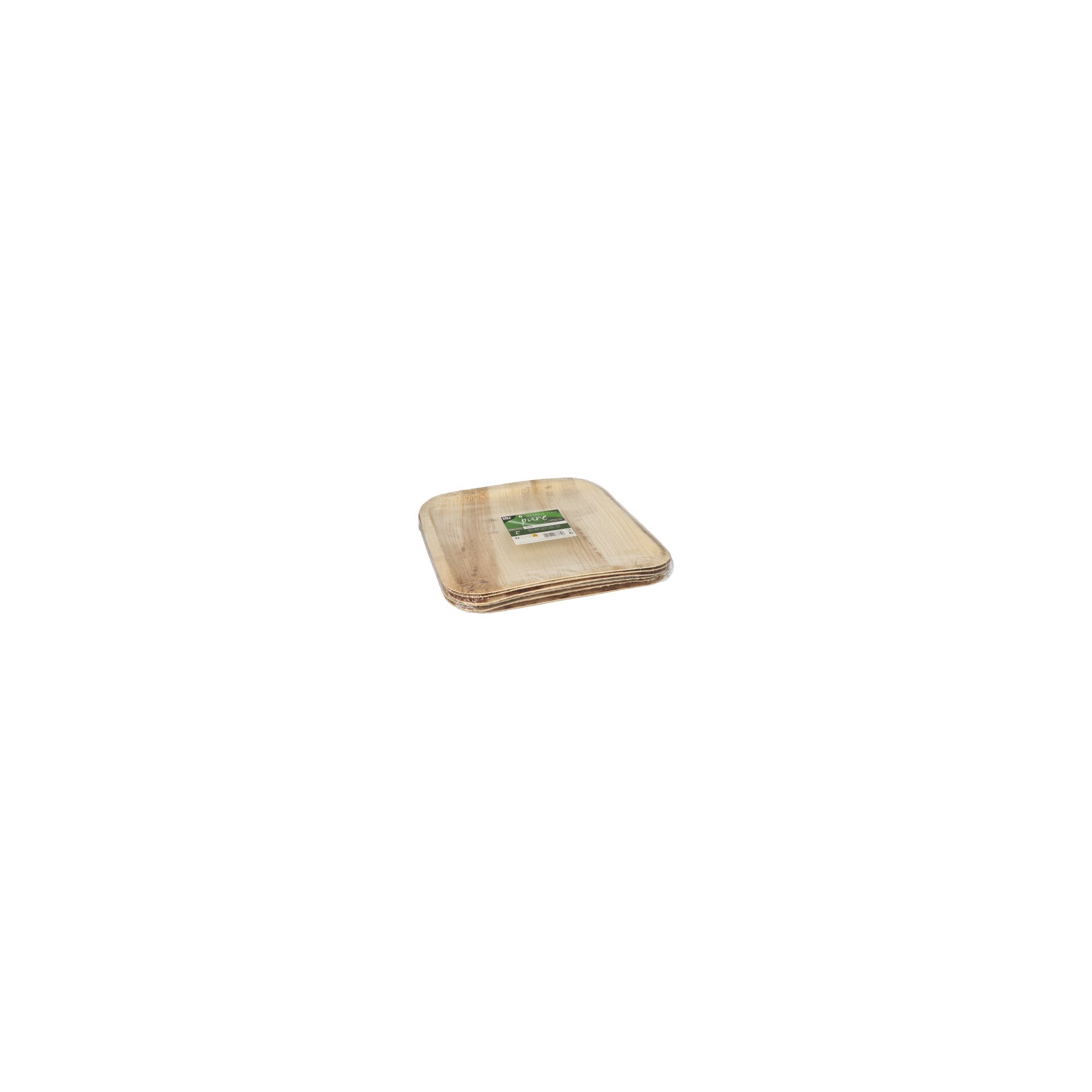 Teller, Palmblatt "pure" eckig 25,5 cm x 25,5 cm x 1,5 cm Teller, Palmblatt "pure" eckig 25,5 cm x 25,5 cm x 1,5 cm