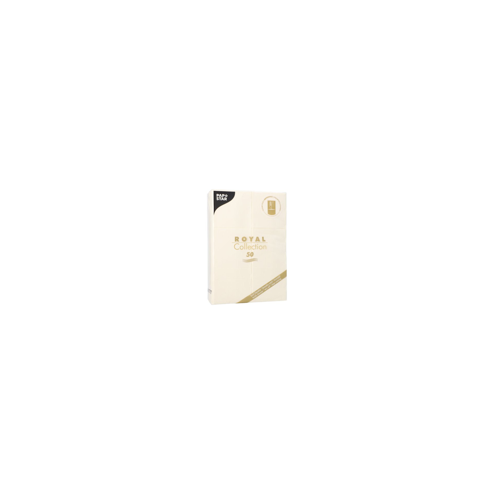 Servietten "ROYAL Collection" 48 cm x 30 cm champagner mit Besteckfalz