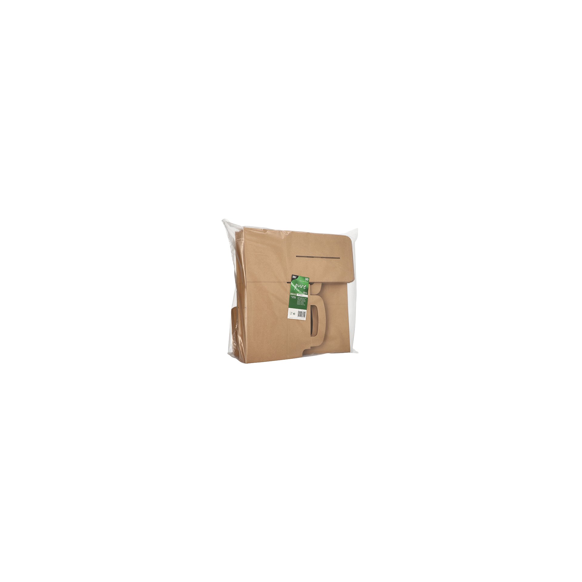 Lunch-Boxen, Pappe "pure" eckig 12,5 cm x 15,5 cm x 22,5 cm braun mit Tragegriff Lunch-Boxen, Pappe "pure" eckig 12,5 cm x 15,5 cm x 22,5 cm braun mit Tragegriff