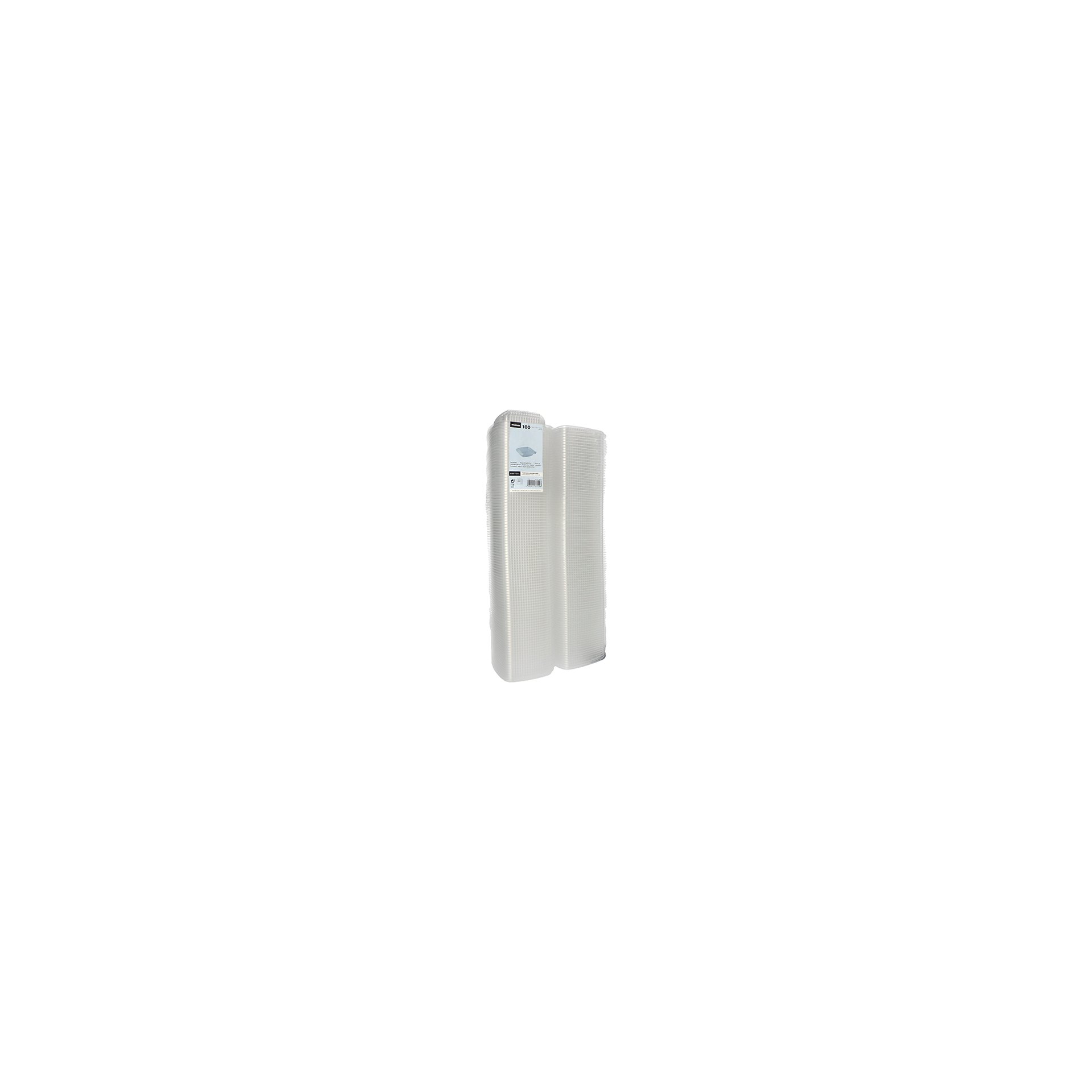 Verpackungsbecher mit Klappdeckeln, PP rechteckig 150 ml 4 cm x 11,5 cm x 12 cm transparent
