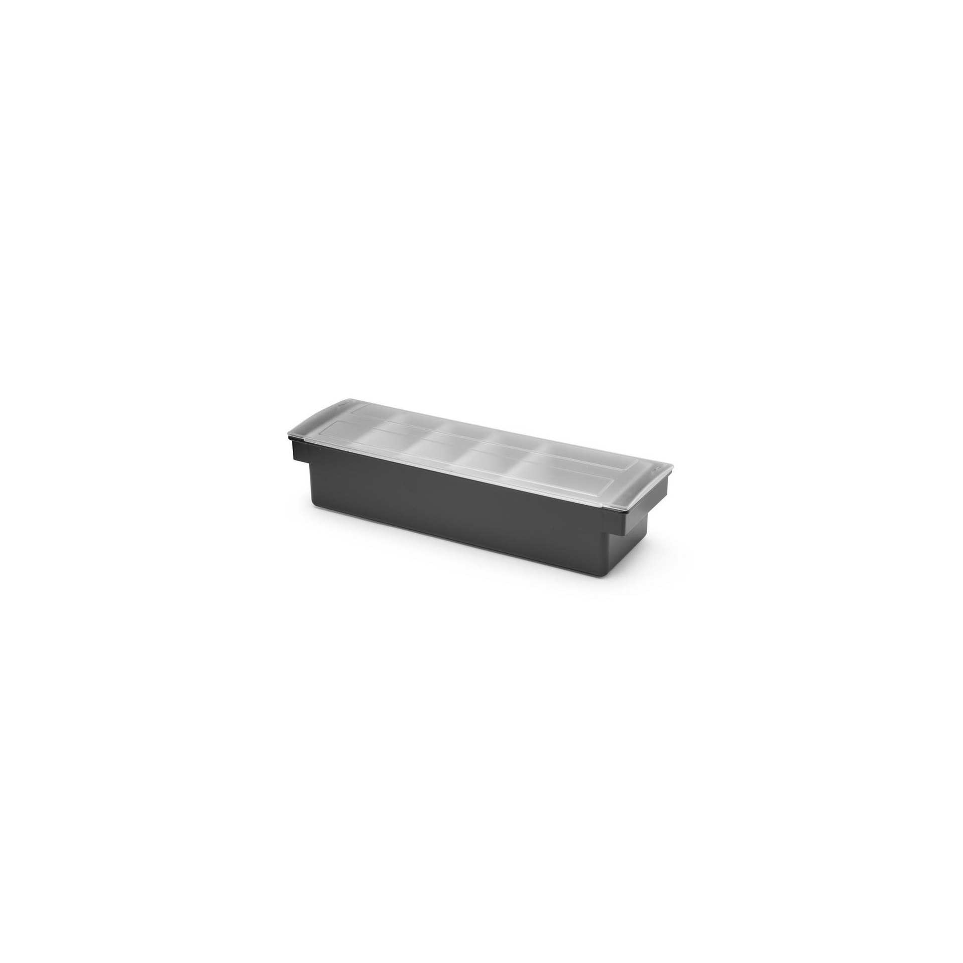 Zutatenbehälter – 5 Fächer, BarUp, Schwarz, 480x150x(H)100mm Zutatenbehälter – 5 Fächer, BarUp, Schwarz, 480x150x(H)100mm