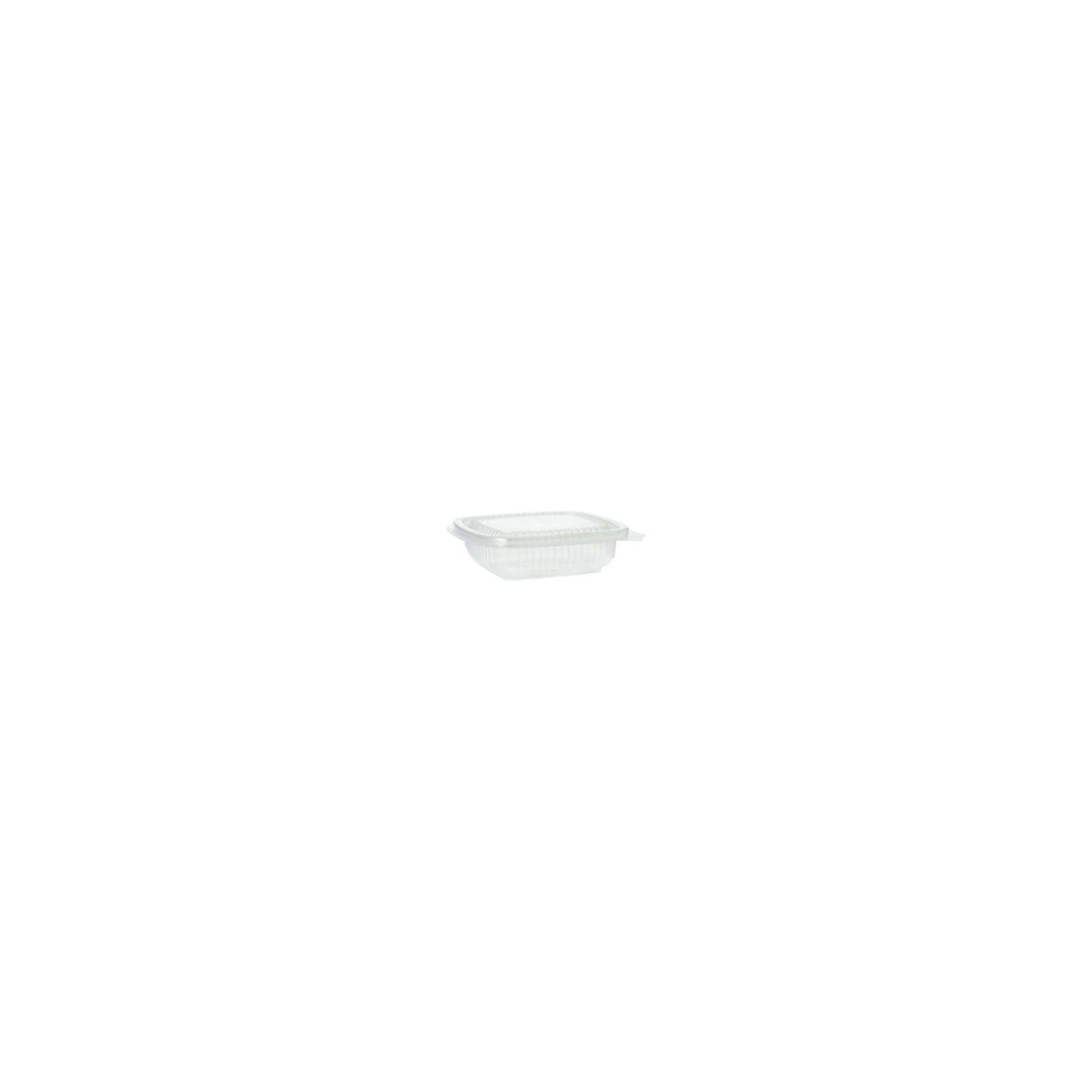 Verpackungsbecher mit Klappdeckeln, PP rechteckig 150 ml 4 cm x 11,5 cm x 12 cm transparent Verpackungsbecher mit Klappdeckeln, PP rechteckig 150 ml 4 cm x 11,5 cm x 12 cm transparent