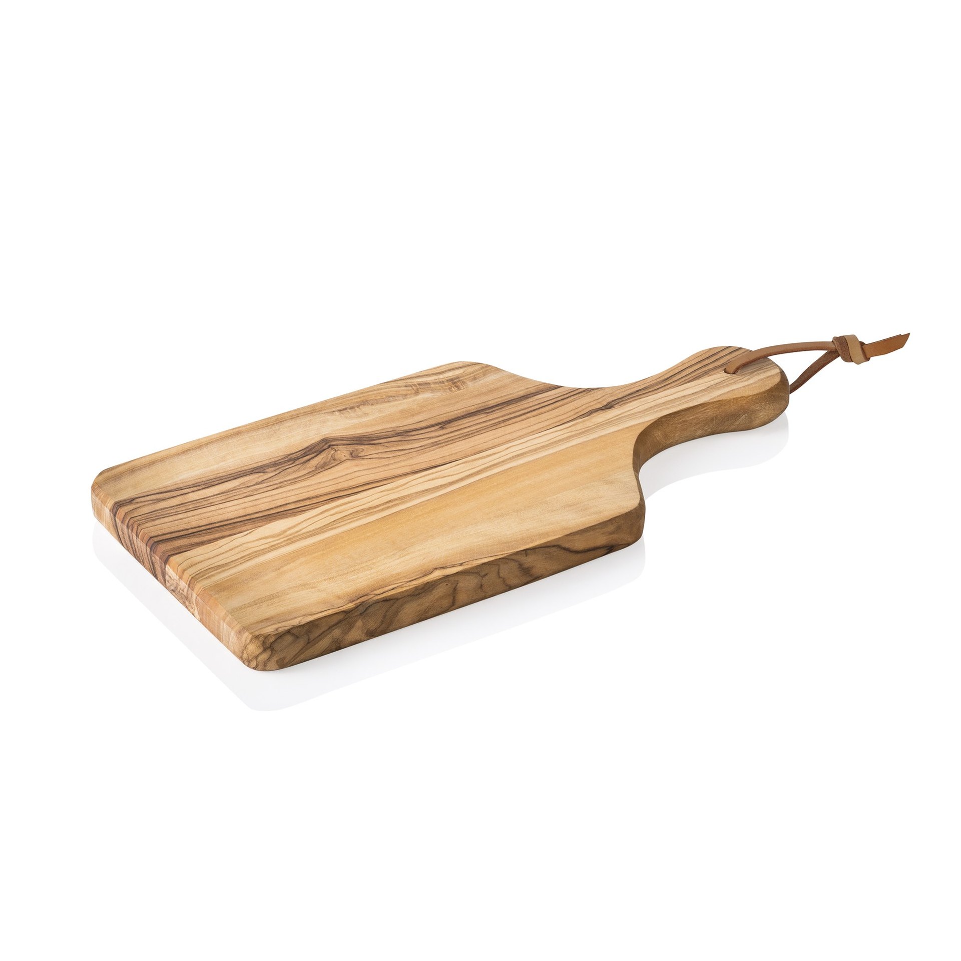 Servierbrett PURE OLIVE, mit Griff, 24 x 11 cm, Olivenholz