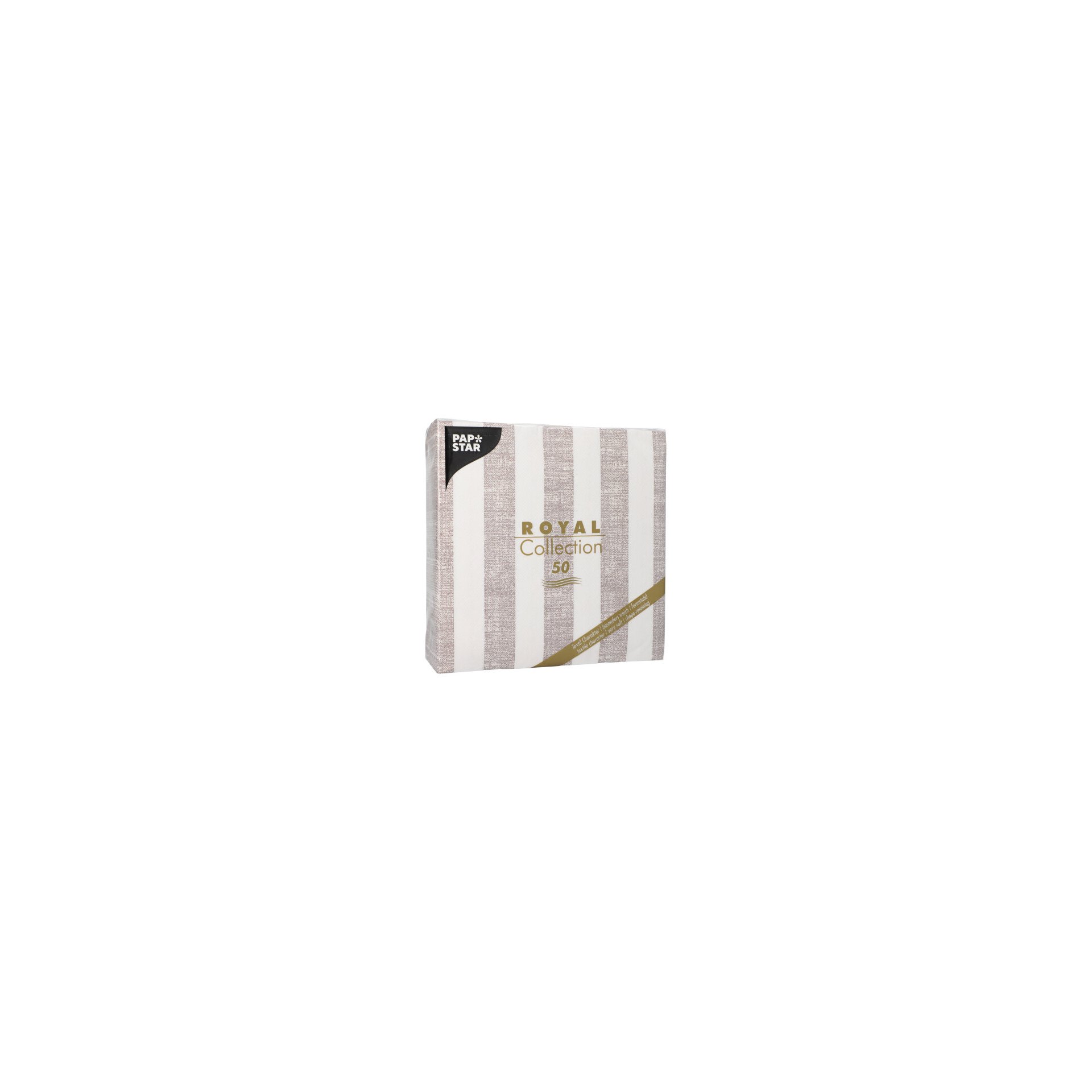 Servietten "ROYAL Collection" 1/4-Falz 40 cm x 40 cm mocca "Lines" Servietten "ROYAL Collection" 1/4-Falz 40 cm x 40 cm mocca "Lines"