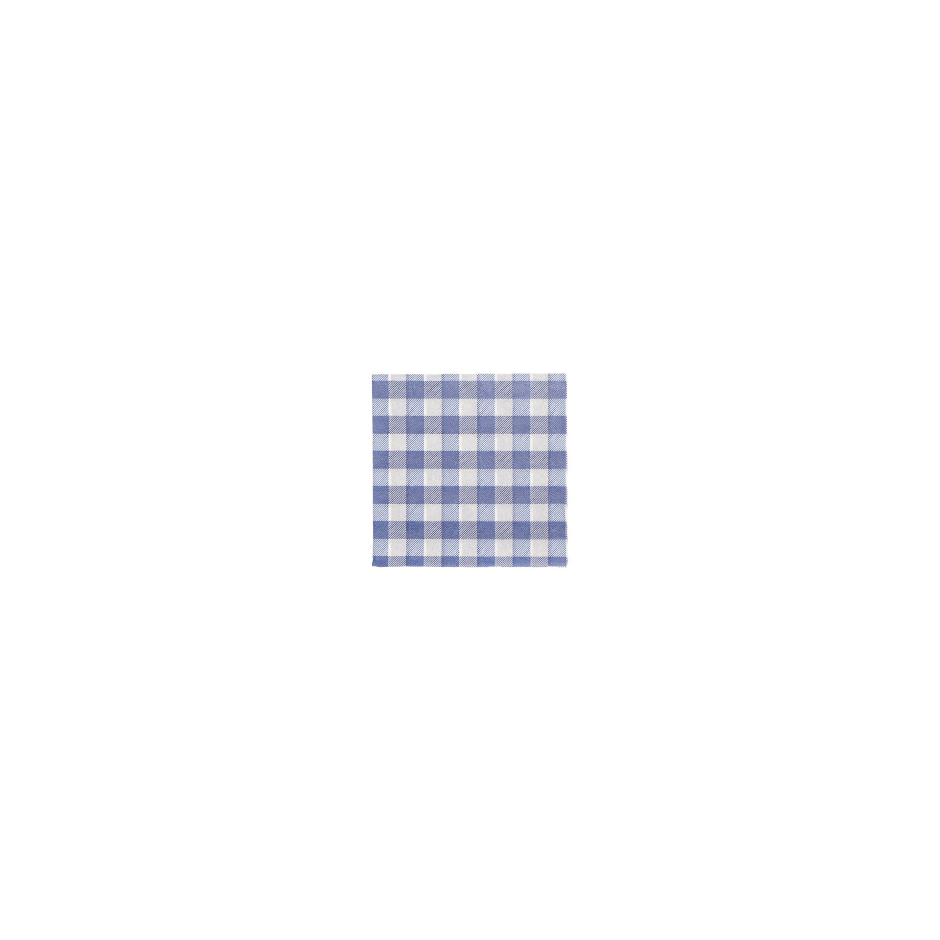 Servietten, 1-lagig 1/4-Falz 33 cm x 33 cm blau/weiss "Vichy Karo"