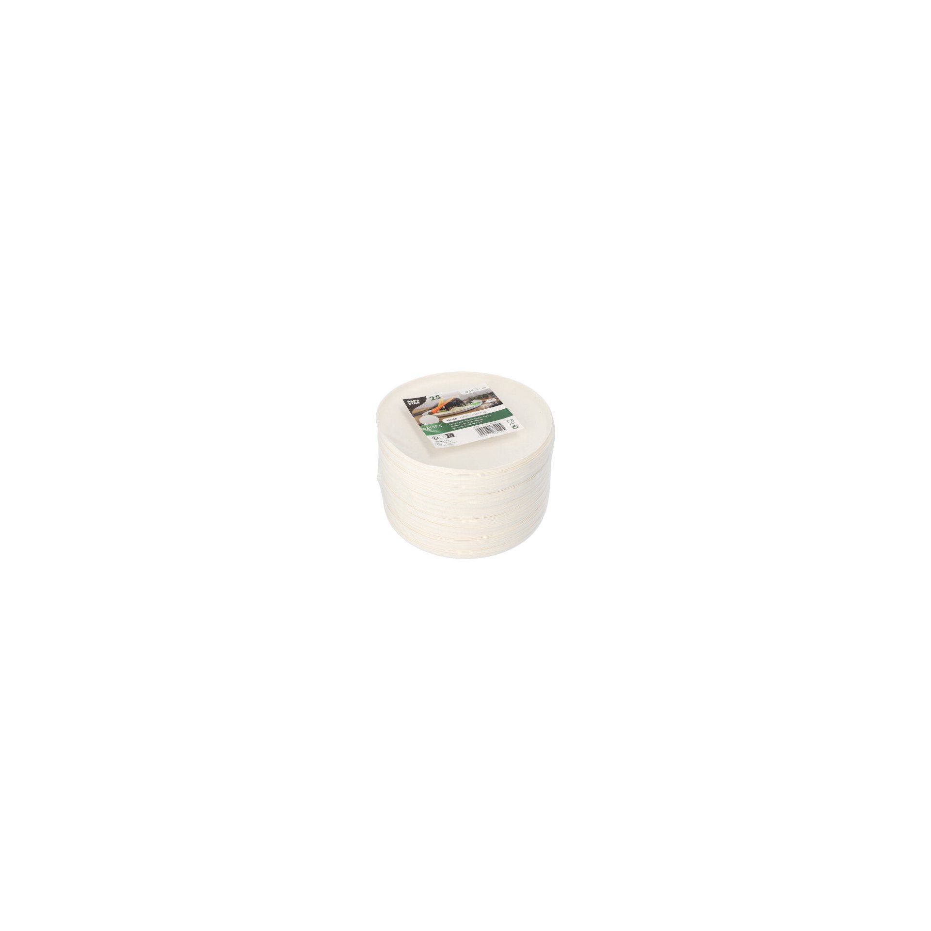 Teller Zuckerrohr "pure" Ø 16 cm · 1 cm weiss "Cella"