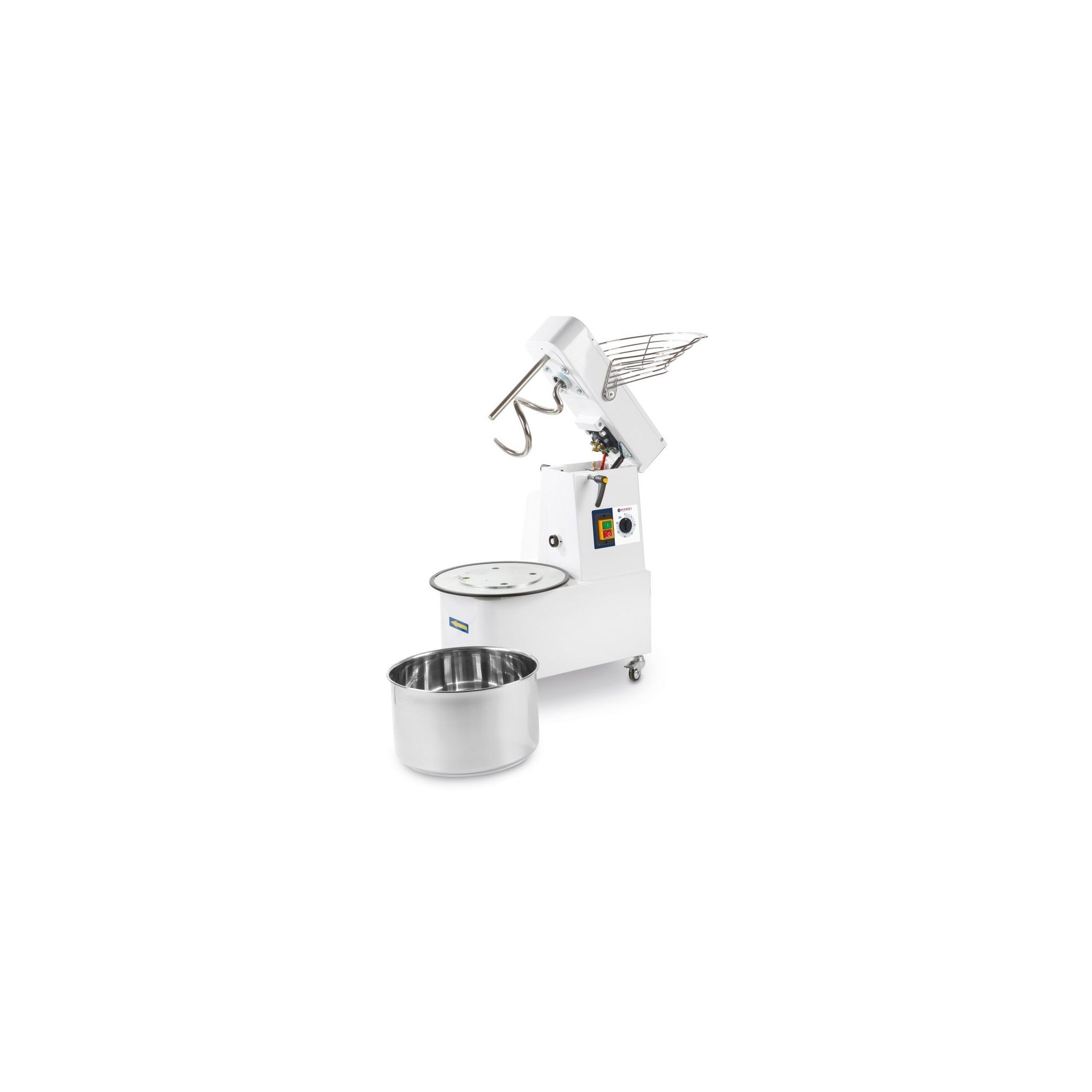 Spiralmixer mit aufklappbarem Kopf und abnehmbarer Schüssel, 35 kg/h, 10L, 230V/370W, 380x590x(H)575mm