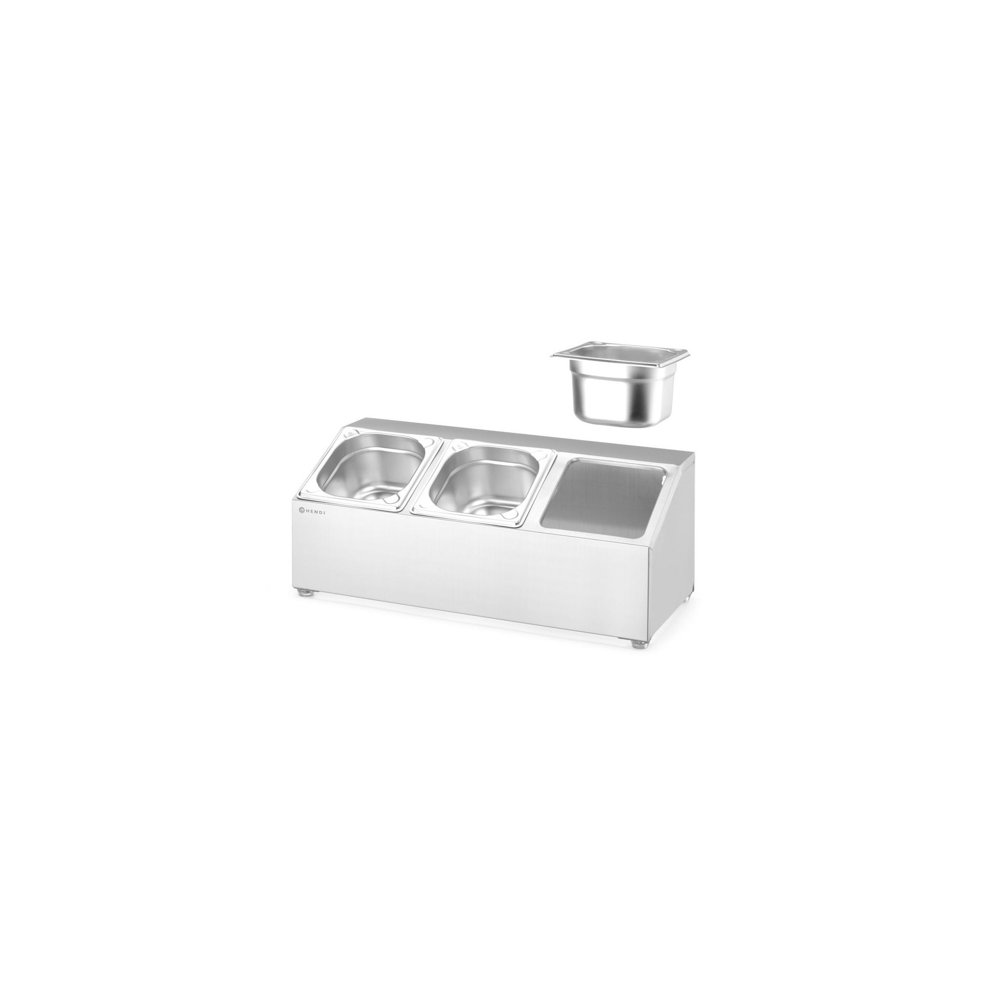 Halterung für Gastronorm-Behälter, 3 Fächer, 512x245x(H)215mm