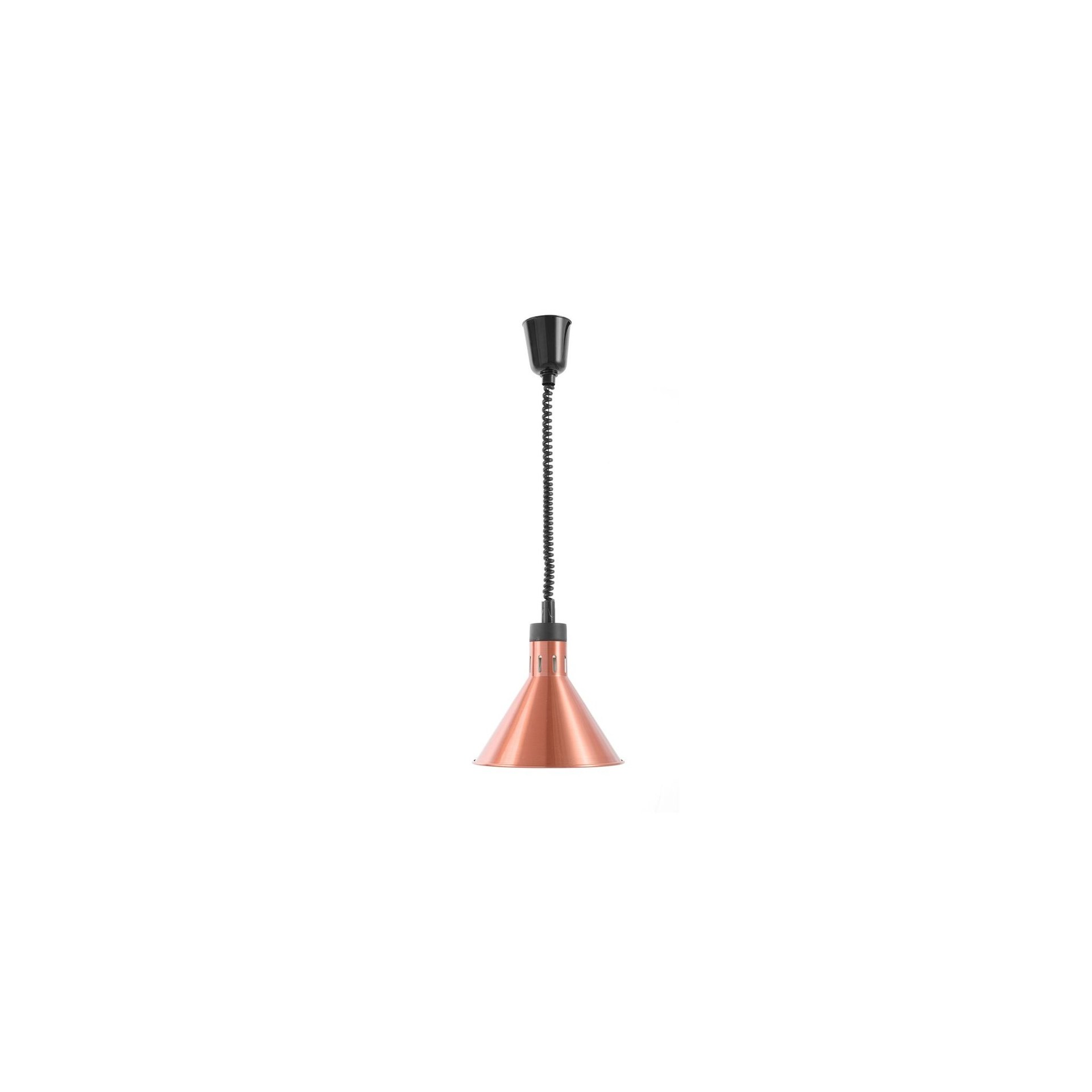 Höhenverstellbare Wärmelampe konisch, Kupfer, 230V/250W, ⌀275x(H)250mm Höhenverstellbare Wärmelampe konisch, Kupfer, 230V/250W, ⌀275x(H)250mm