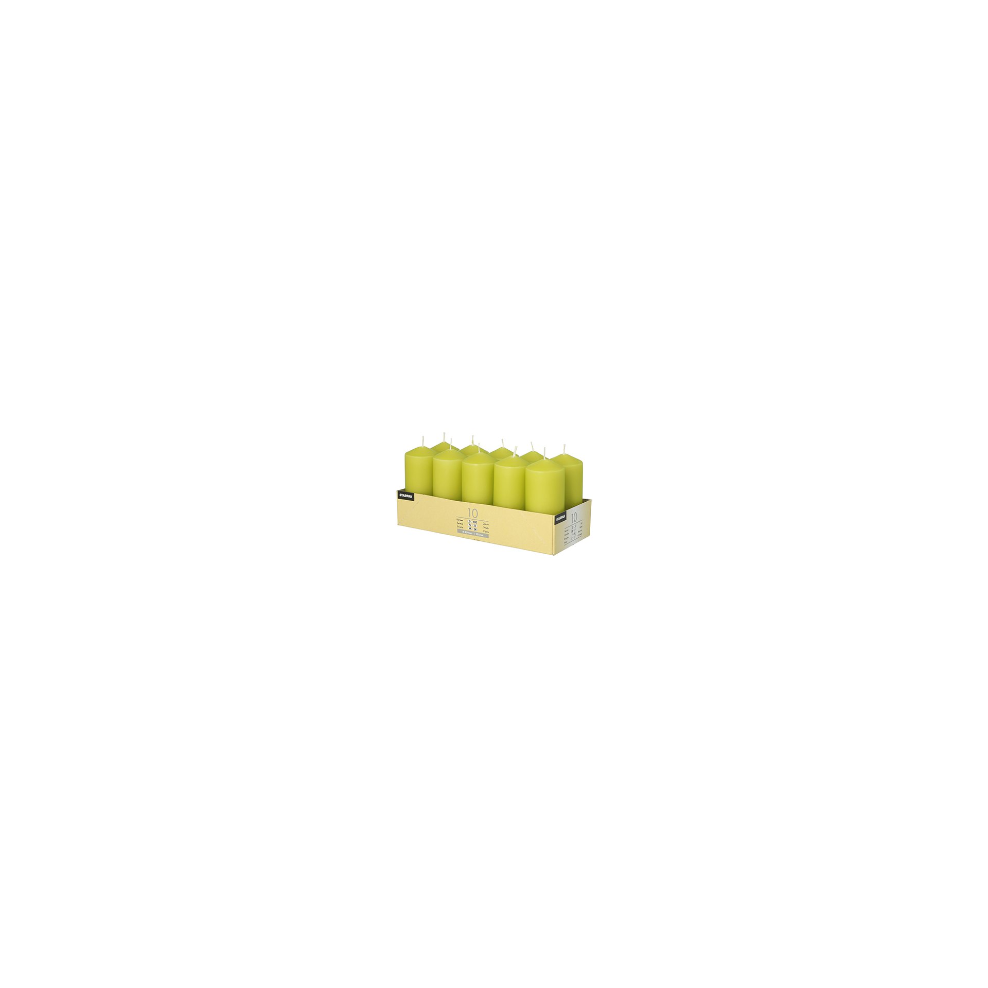 Stumpenkerzen Ø 40 mm · 90 mm kiwi