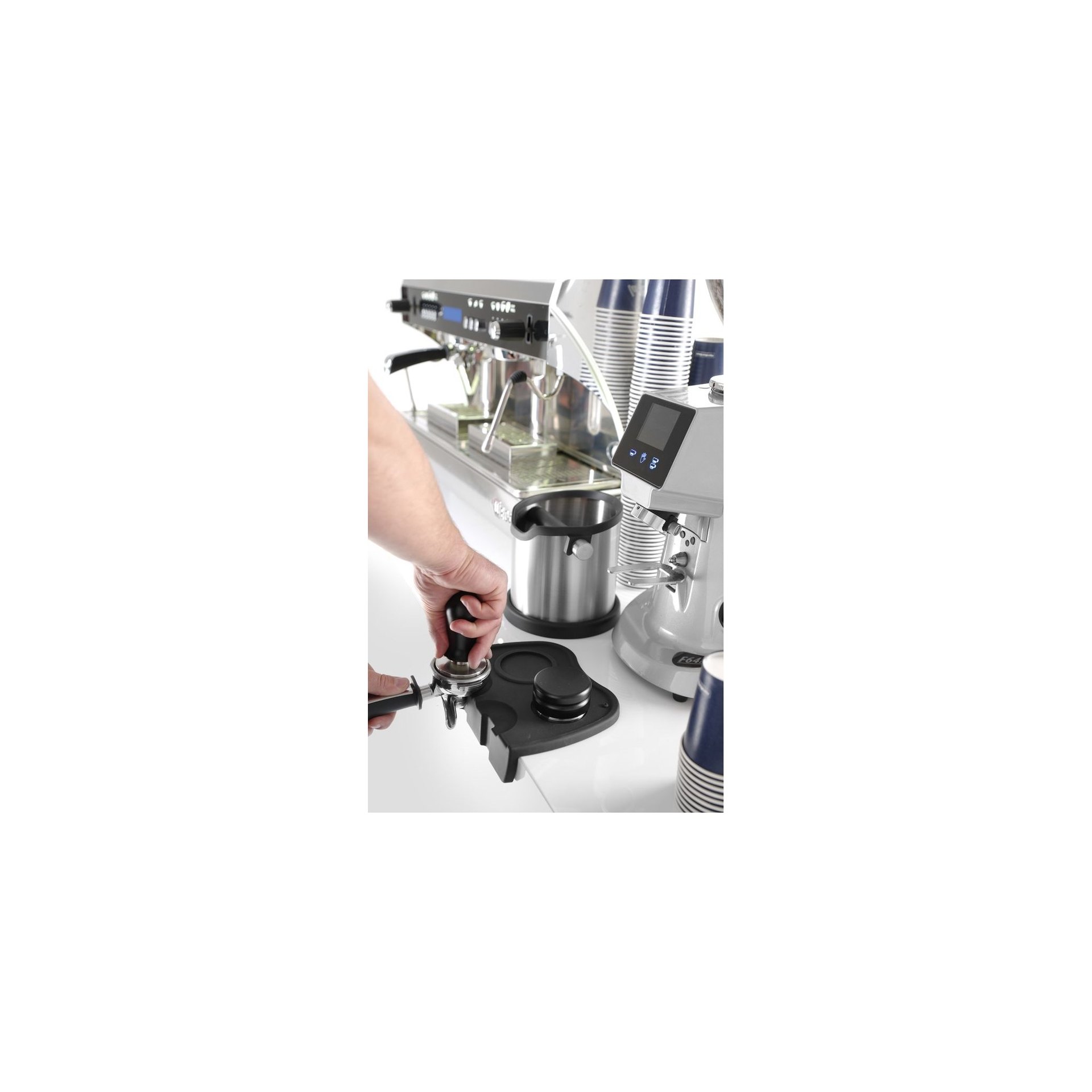 Kaffee-Stampfer mit Feder, ⌀58x(H)100mm Kaffee-Stampfer mit Feder, ⌀58x(H)100mm