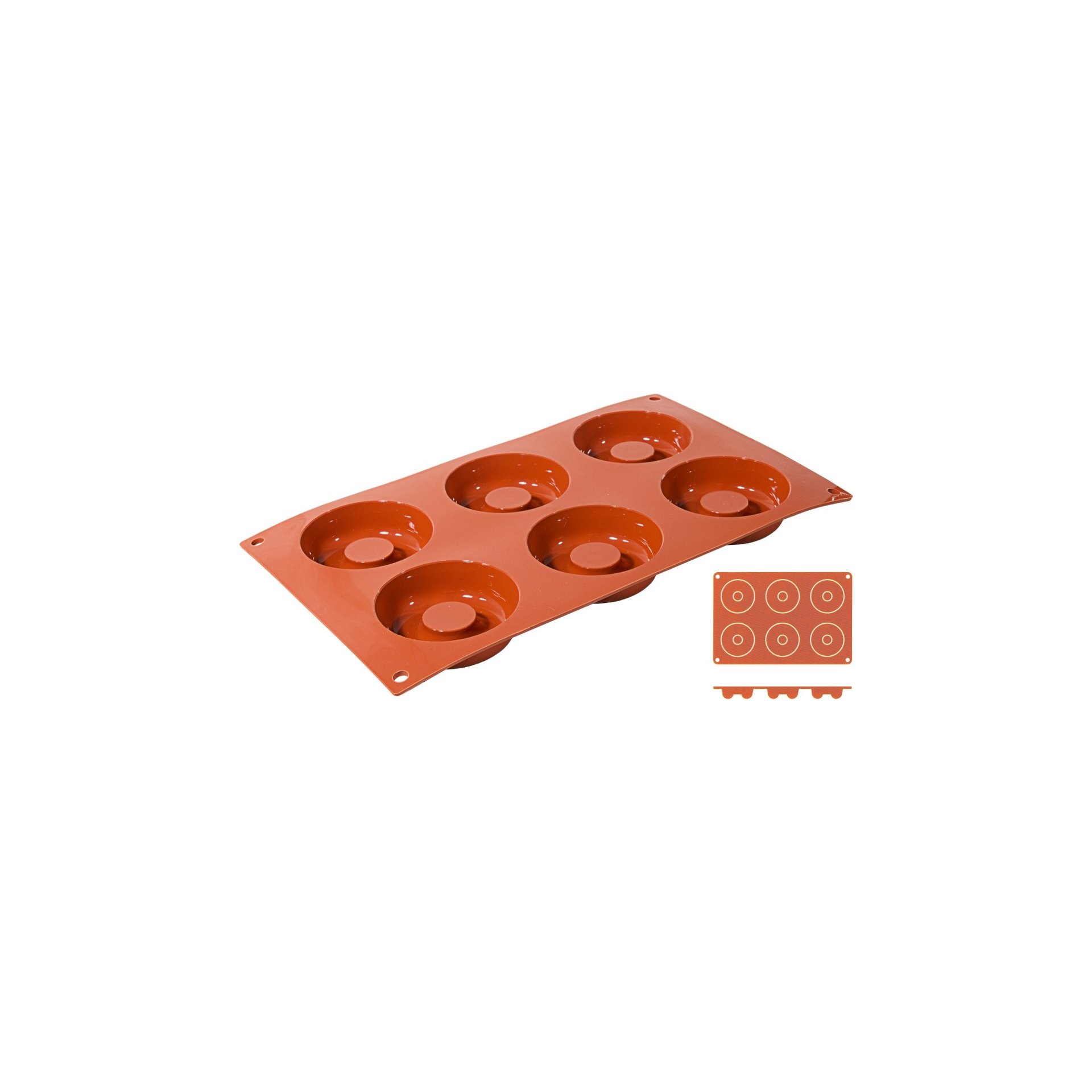 Silikon Backmatte, SAVARIN mit 6 Formen