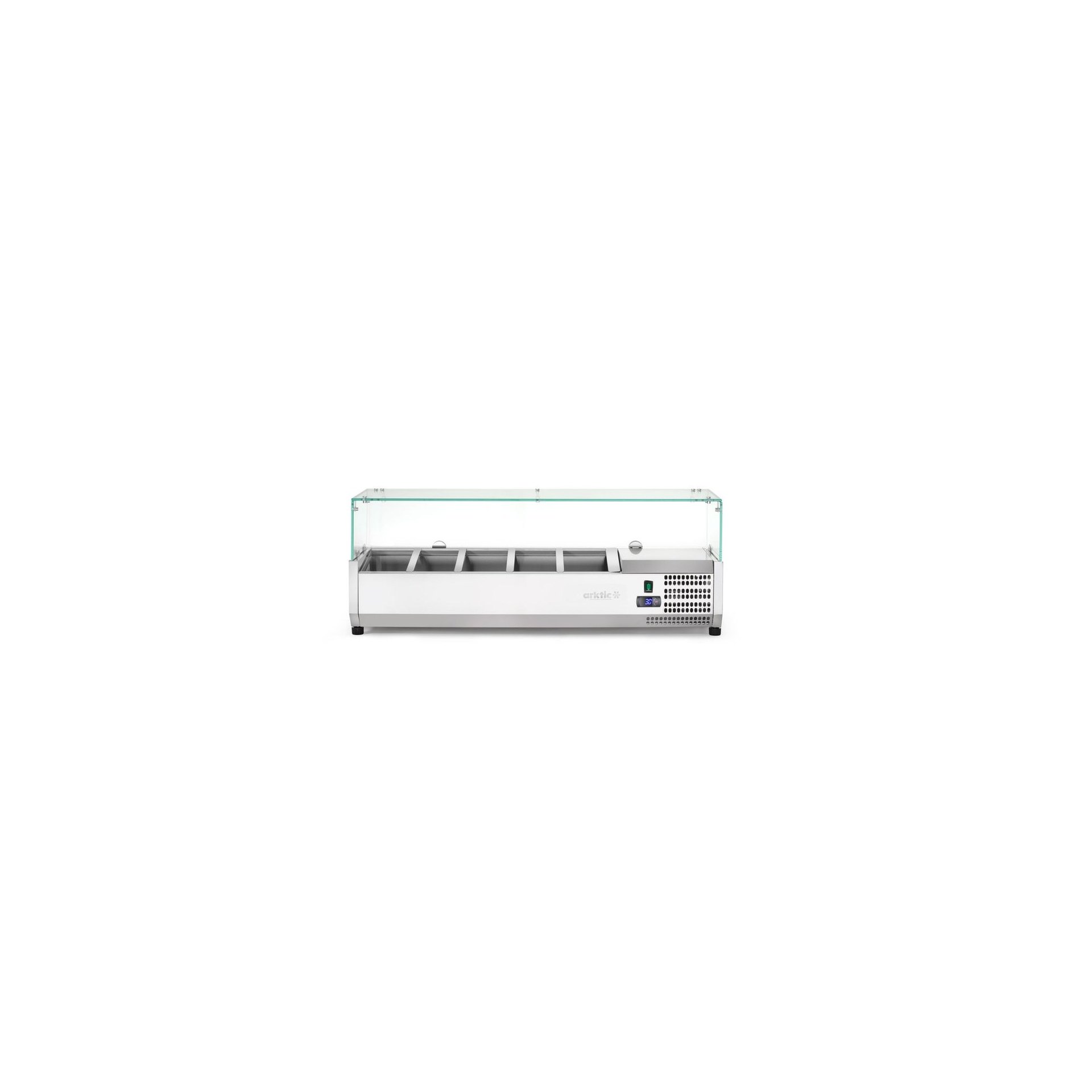 Aufsatz-Kühlvitrine Arktic, 5x GN ¼ 1205x335x460mm Aufsatz-Kühlvitrine Arktic, 5x GN ¼ 1205x335x460mm