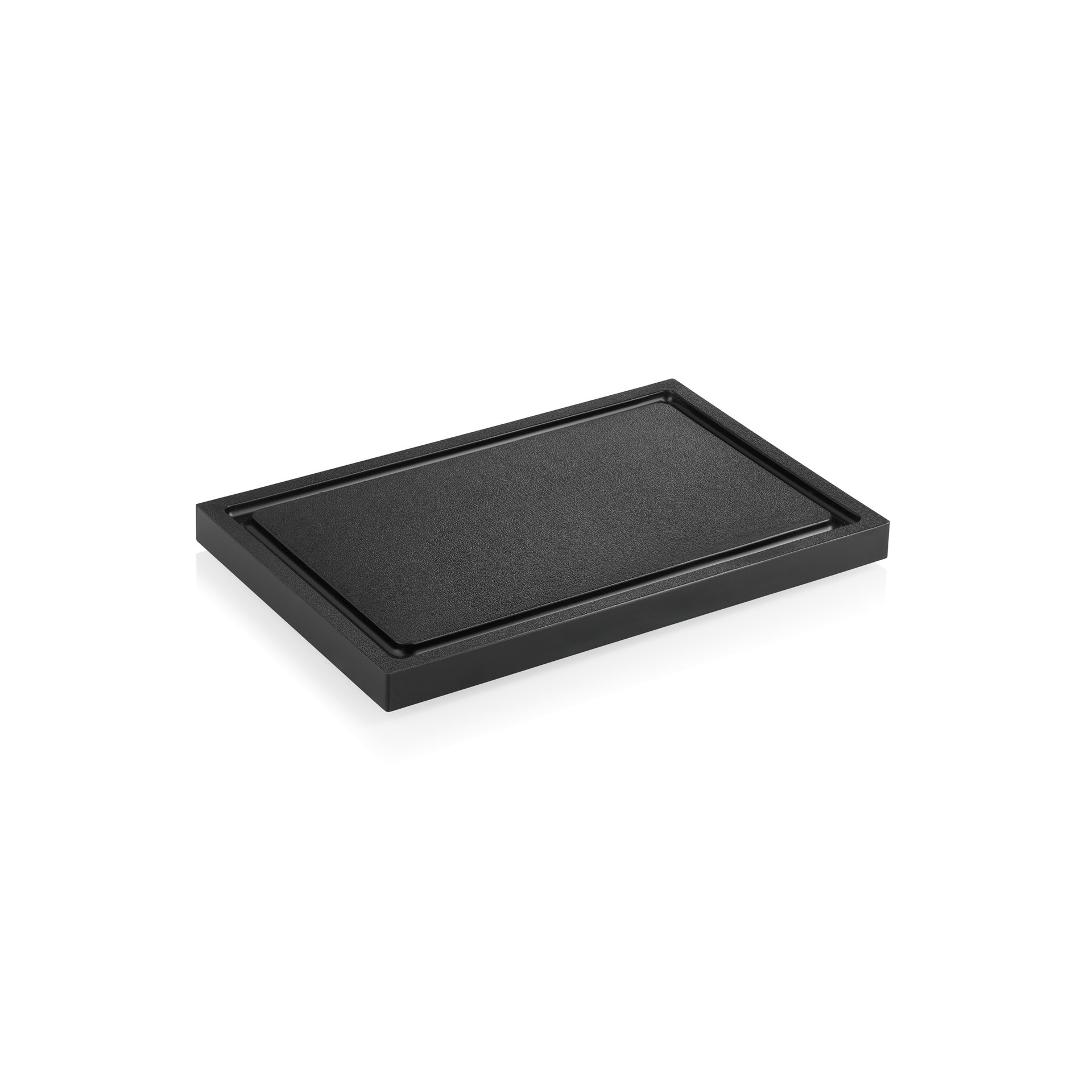 Schneidbrett NOCTURN, mit Saftrille, 30 x 20 x 2 cm, schwarz, Polypropylen