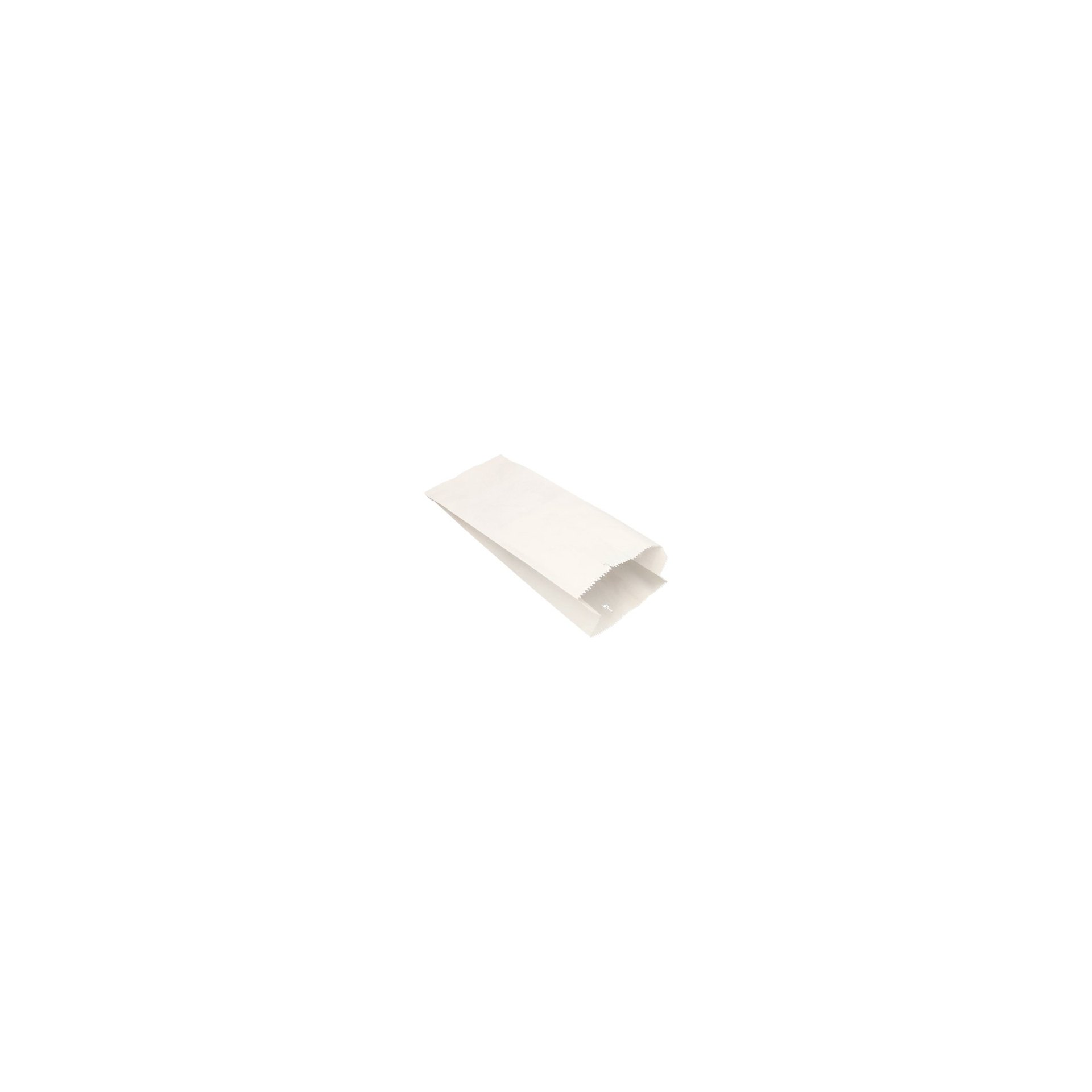 Papierfaltenbeutel, Cellulose, gefädelt 35 cm x 15 cm x 7 cm weiss Füllinhalt 2,5 kg
