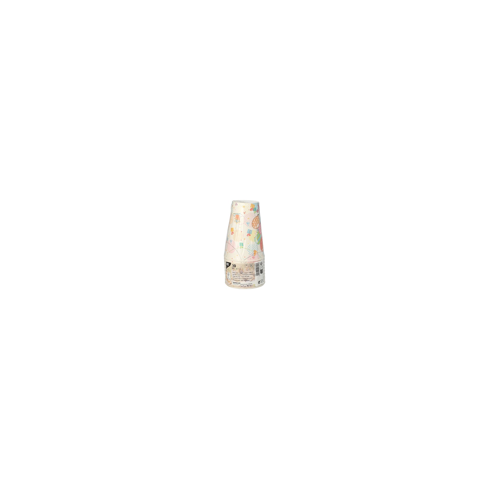Trinkbecher, Pappe 0,2 l Ø 7 cm · 9,7 cm "Fete"