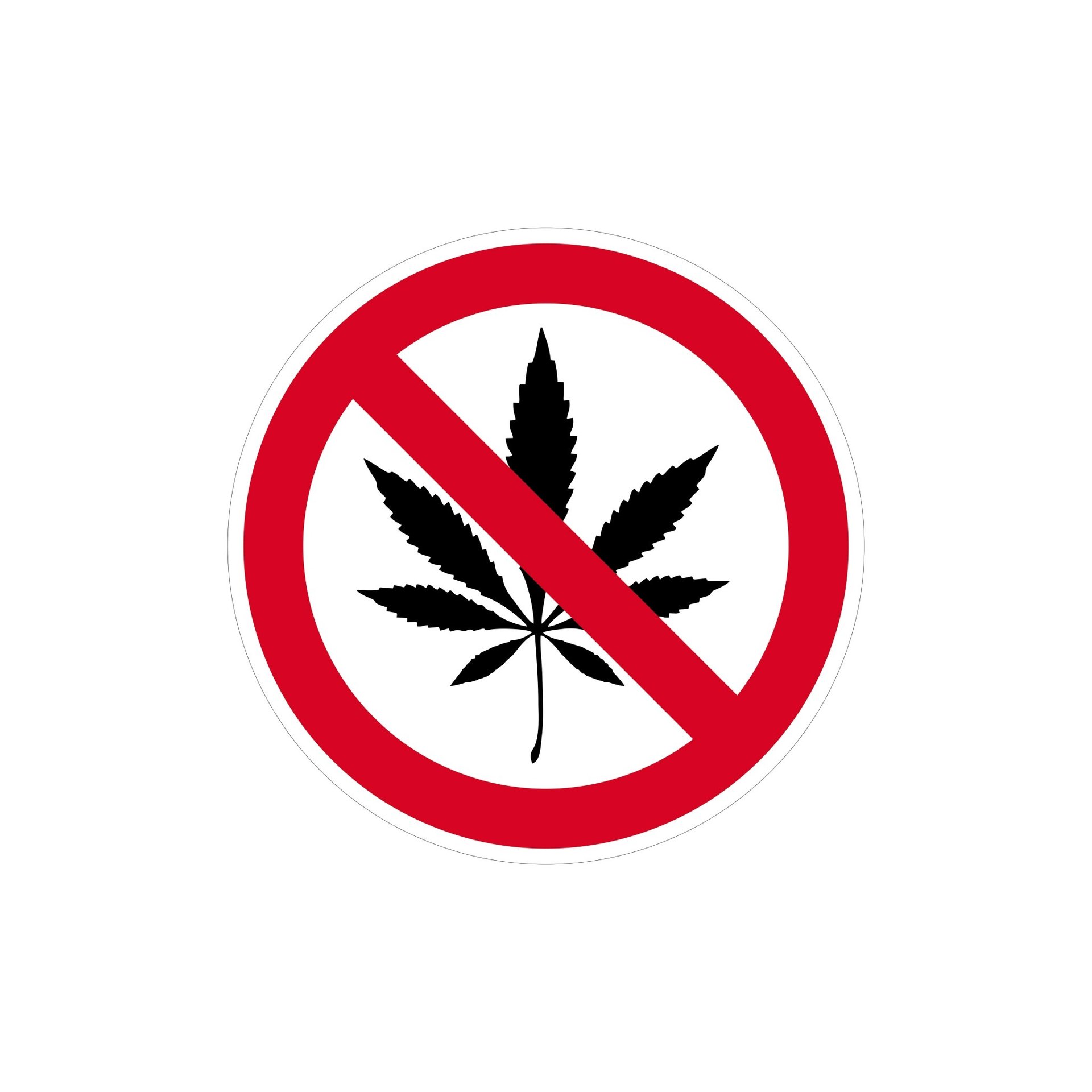 Hinweis- /Verbotsschilder Cannabisverbot / 20 cm