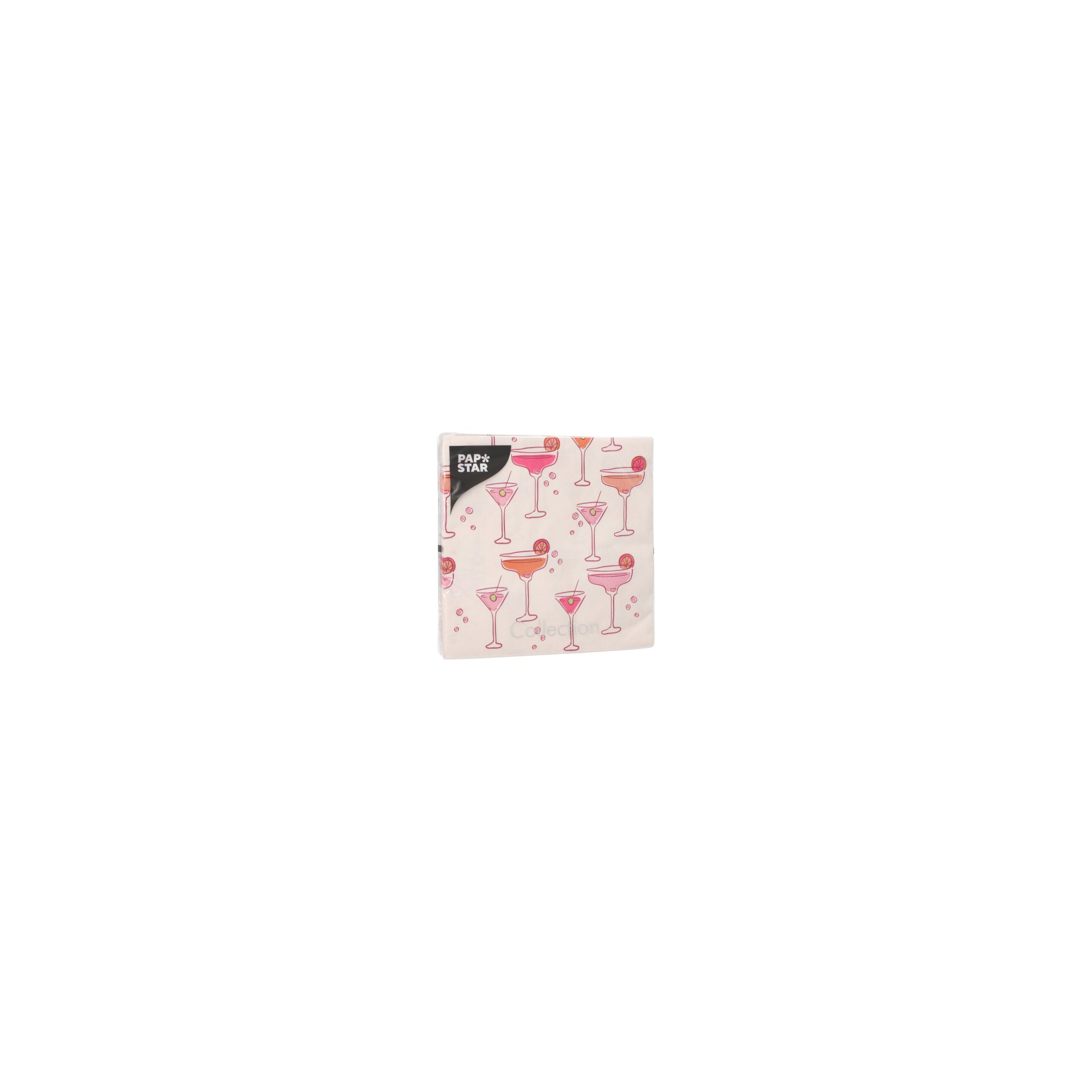 Servietten, 3-lagig 1/4-Falz 33 cm x 33 cm "Aperitifs" Servietten, 3-lagig 1/4-Falz 33 cm x 33 cm "Aperitifs"