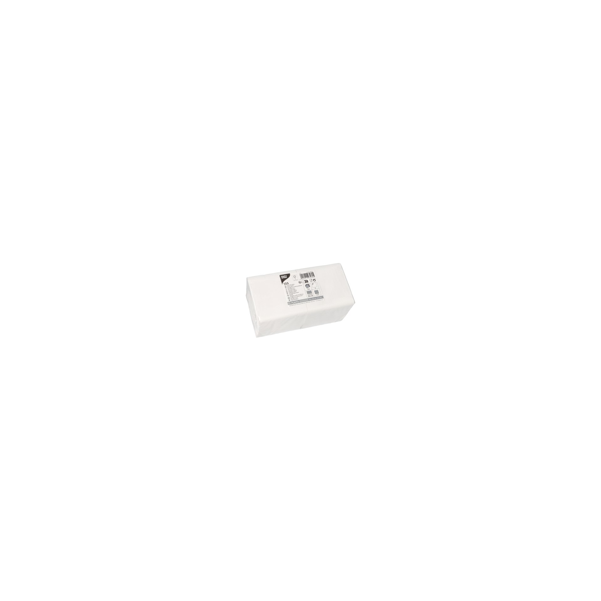 Servietten, 2-lagig "PUNTO" 1/4-Falz 20 cm x 20 cm weiss