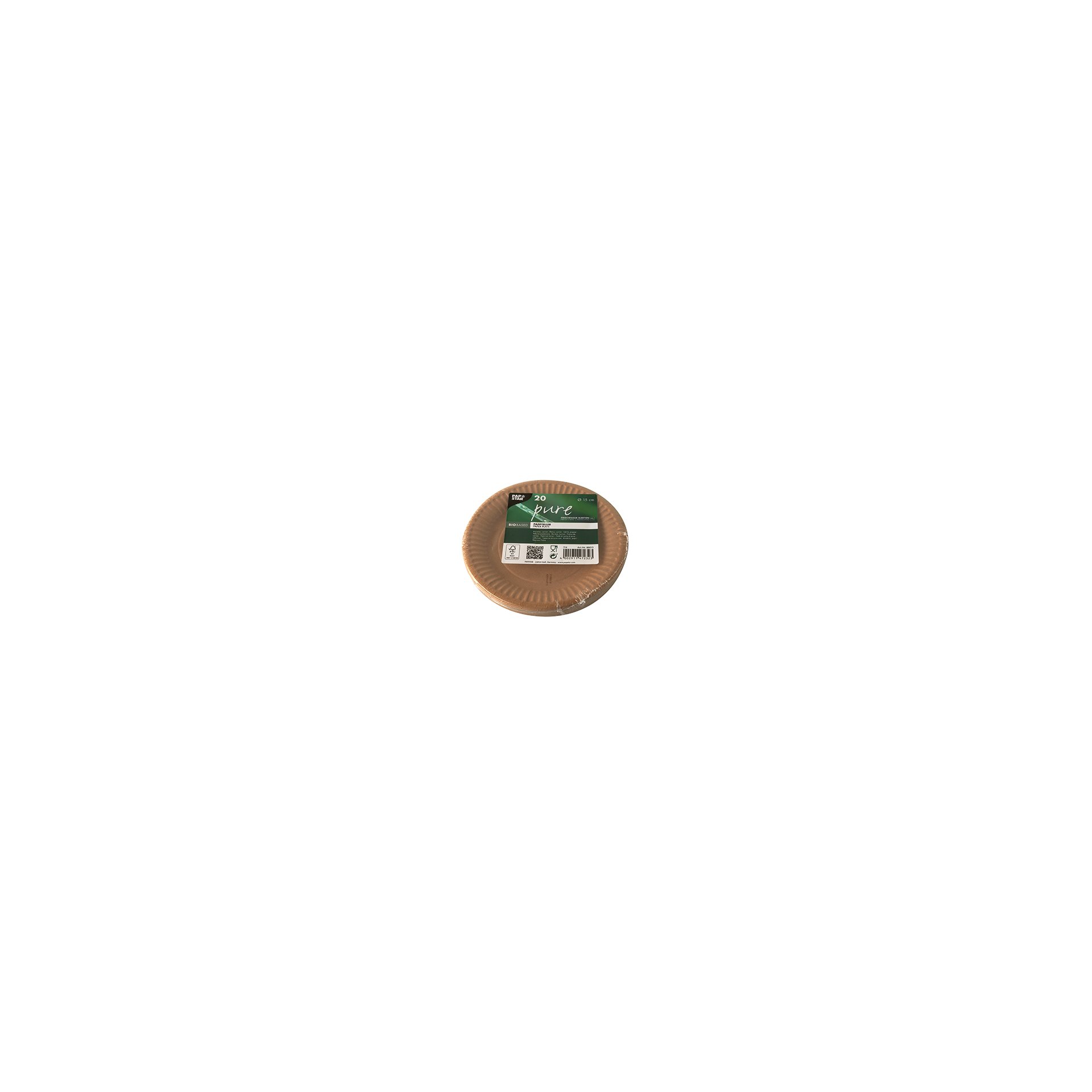 Teller, Pappe "pure" rund Ø 15 cm braun Teller, Pappe "pure" rund Ø 15 cm braun