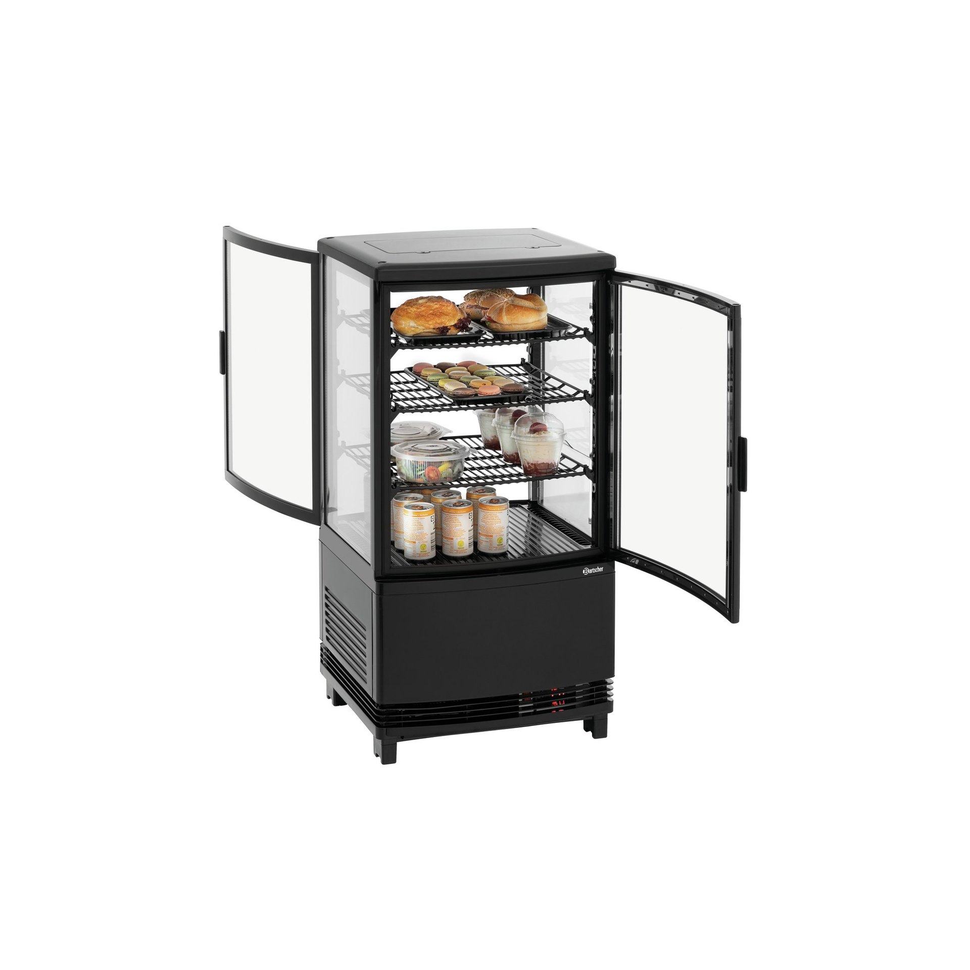Mini-Kühlvitrine 64L2T schwarz Mini-Kühlvitrine 64L2T schwarz