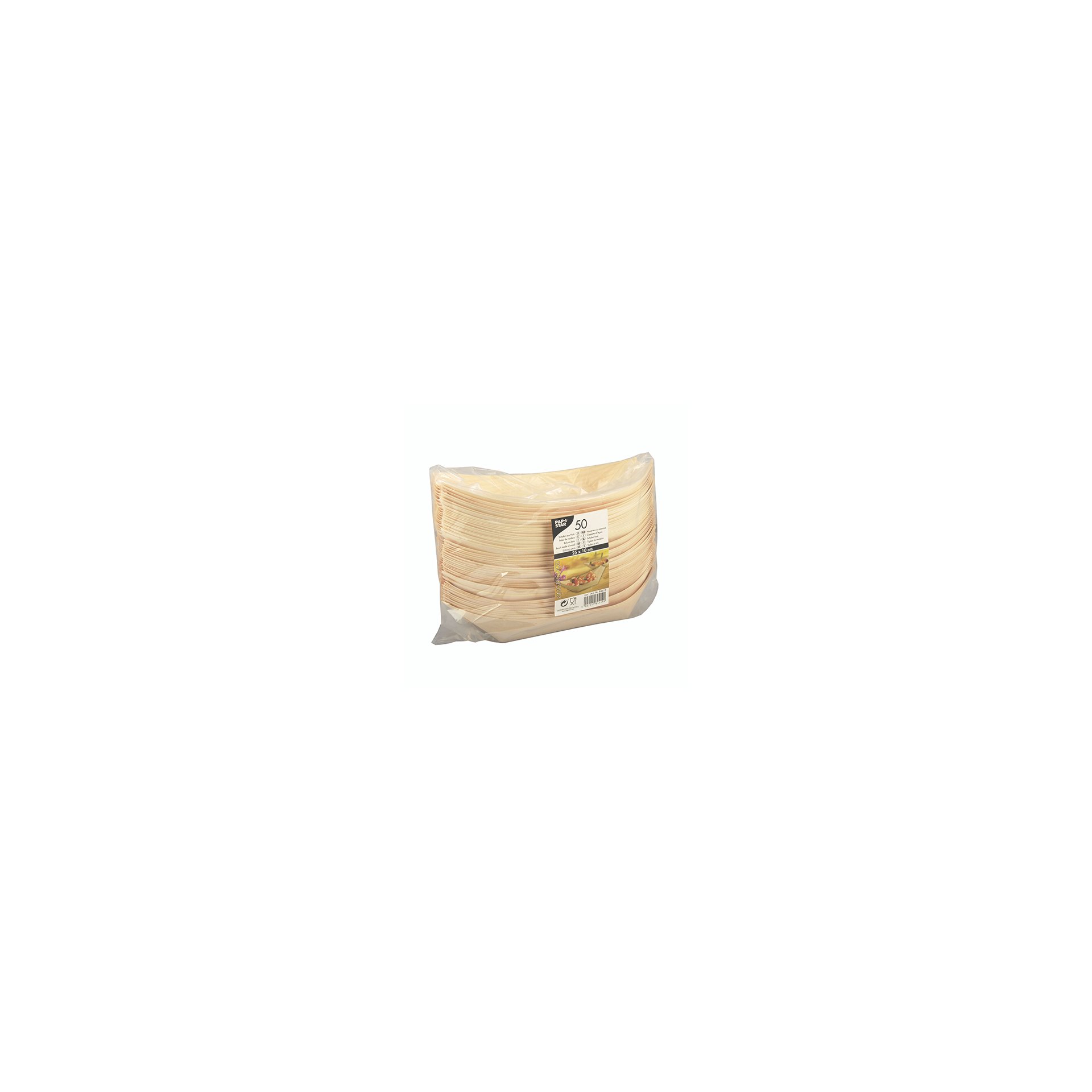 Fingerfood - Schalen, Holz "pure" 25 cm x 10 cm "Schiffchen"