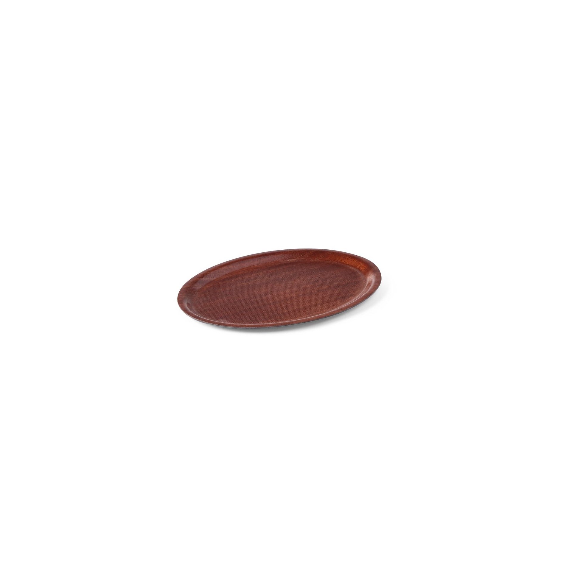 Serviertablett in Holzoptik, oval, AmerBox, Mahagoni, 290x210mm Serviertablett in Holzoptik, oval, AmerBox, Mahagoni, 230x160mm