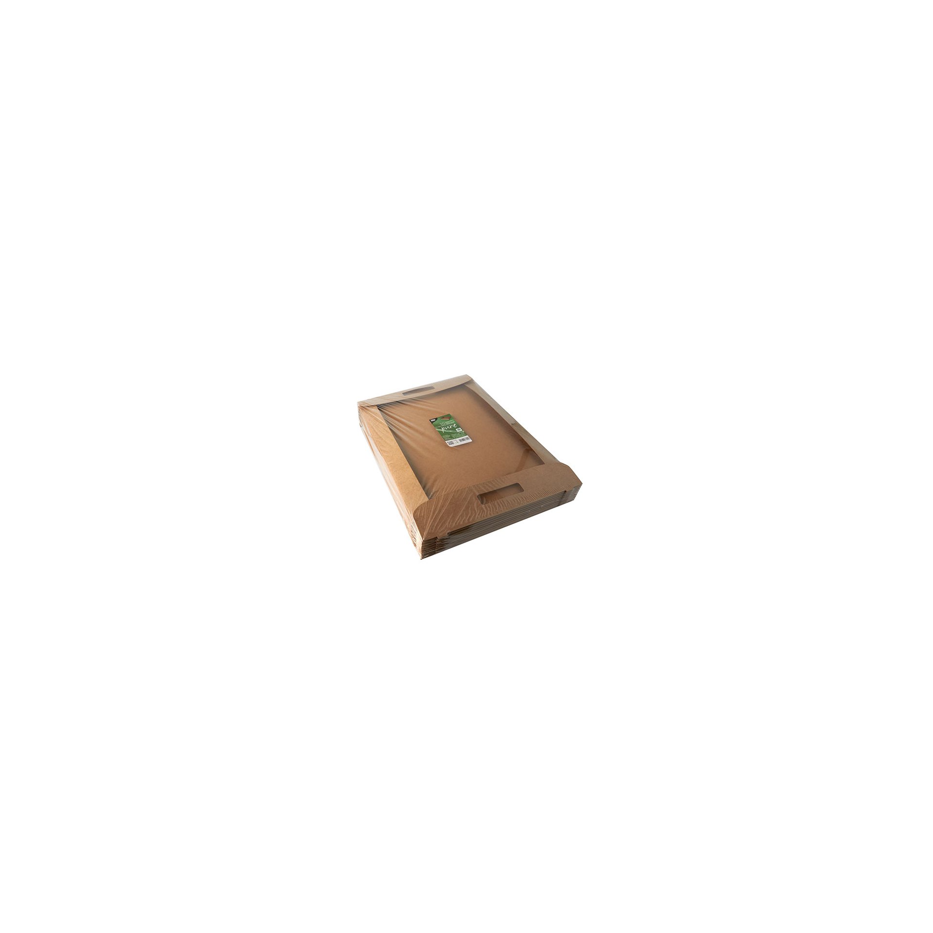 Tragetabletts, Pappe "pure" 4,5 cm x 54,4 cm x 36,6 cm braun "100% Fair"