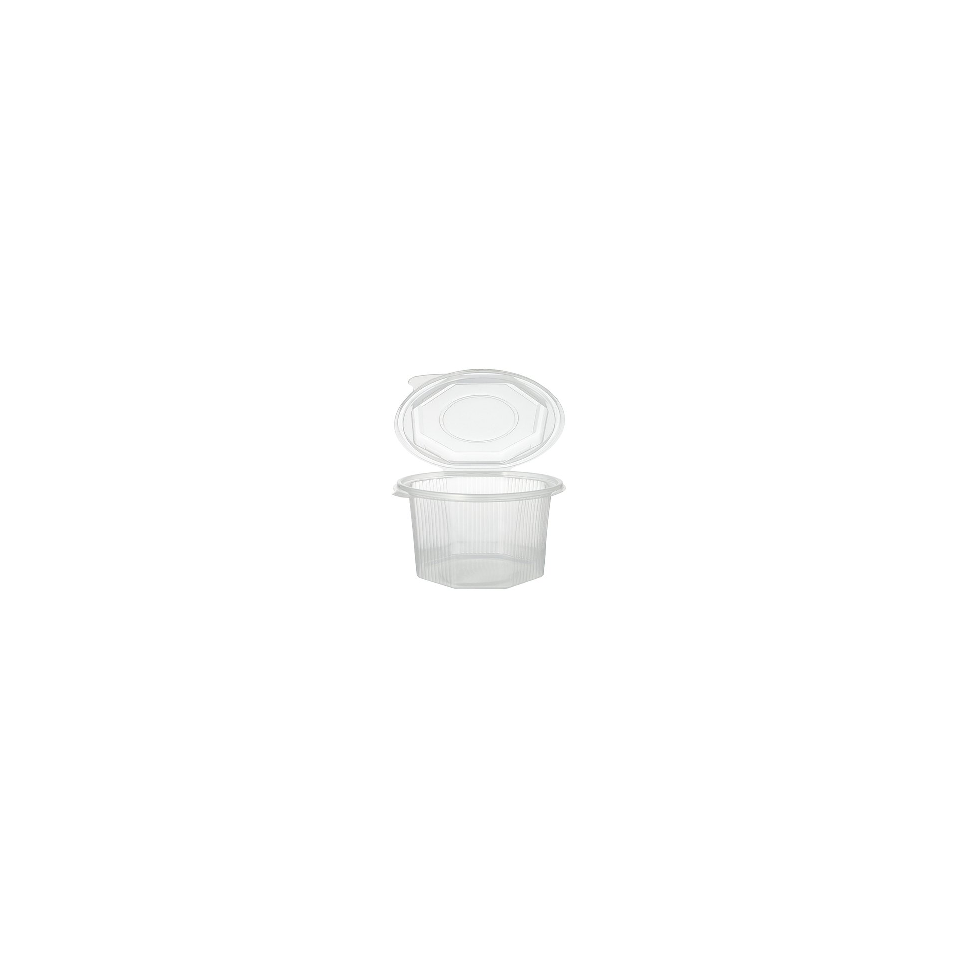 Verpackungsbecher mit Klappdeckeln, PP 8-eckig 1 l 8,3 cm x 13 cm x 13 cm transparent Verpackungsbecher mit Klappdeckeln, PP 8-eckig 1 l 8,3 cm x 13 cm x 13 cm transparent