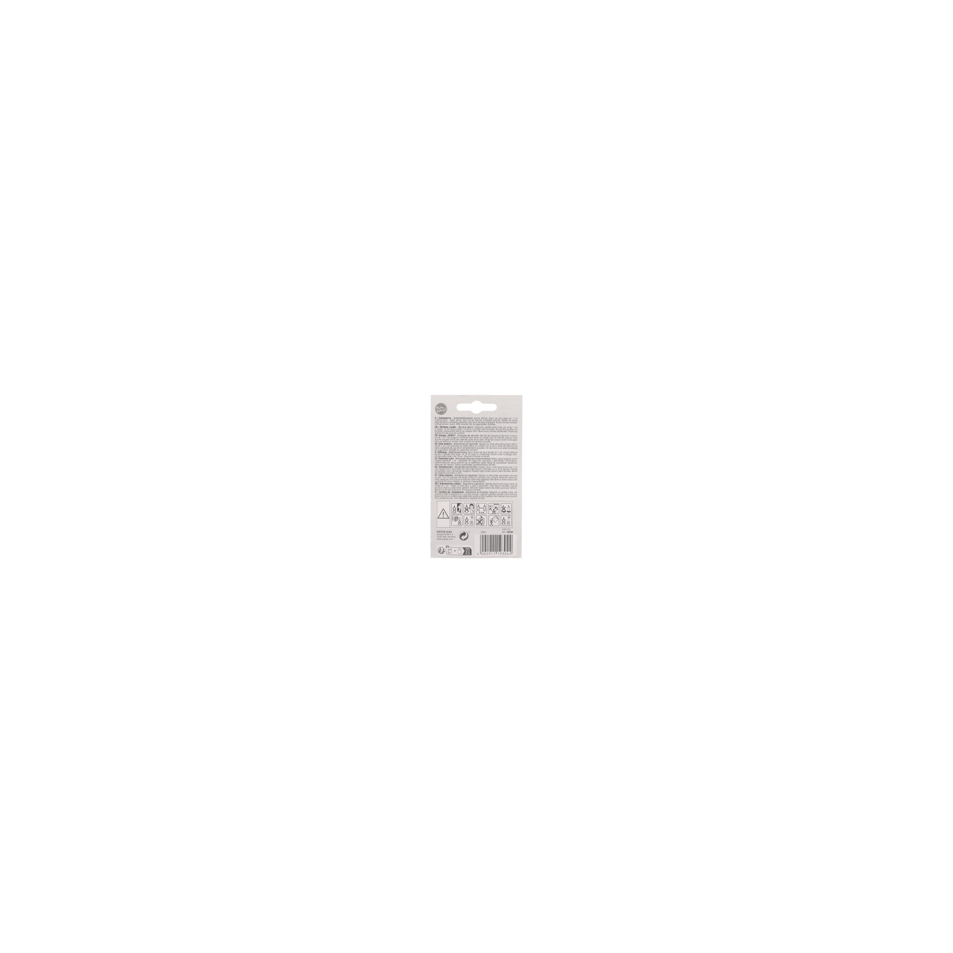 Zahlenkerze 7,3 cm weiss "4" mit rotem Rand
