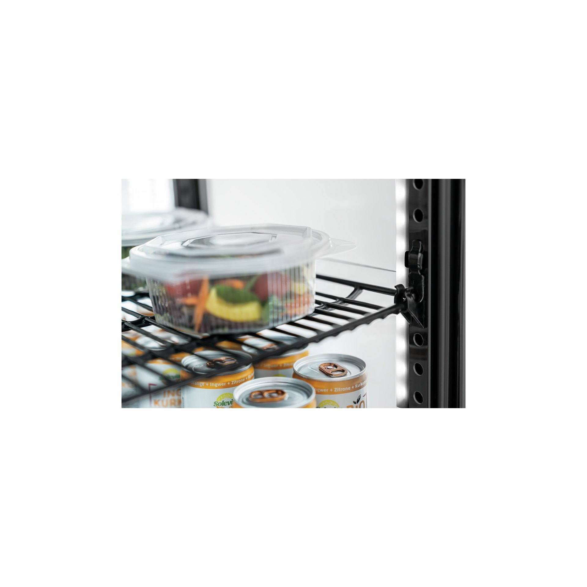 Mini-Kühlvitrine 64L2T schwarz Mini-Kühlvitrine 98L2T schwarz