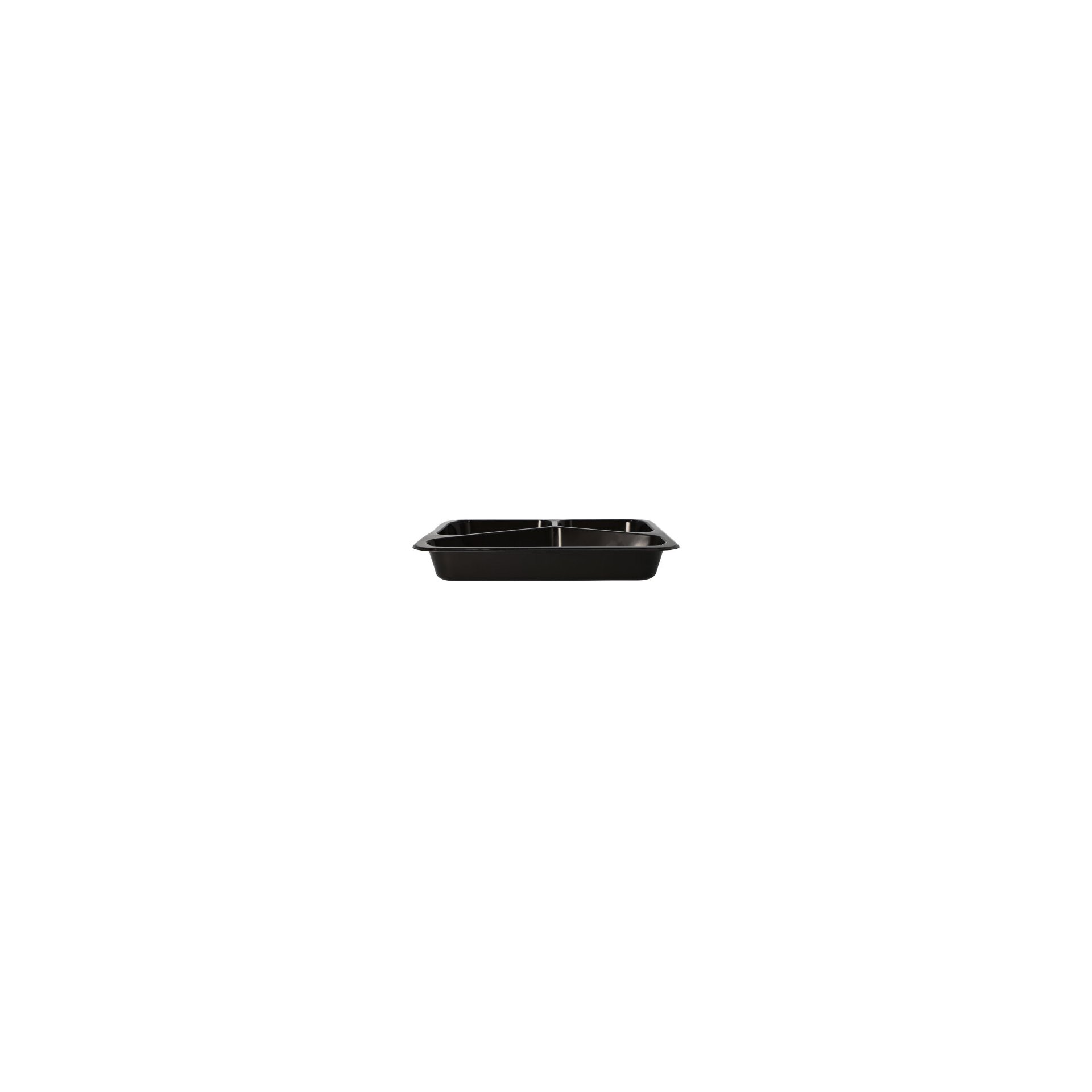 Mikrowellenschalen, PP 3-geteilt 765 ml 3,2 cm x 22,7 cm x 17,8 cm schwarz
