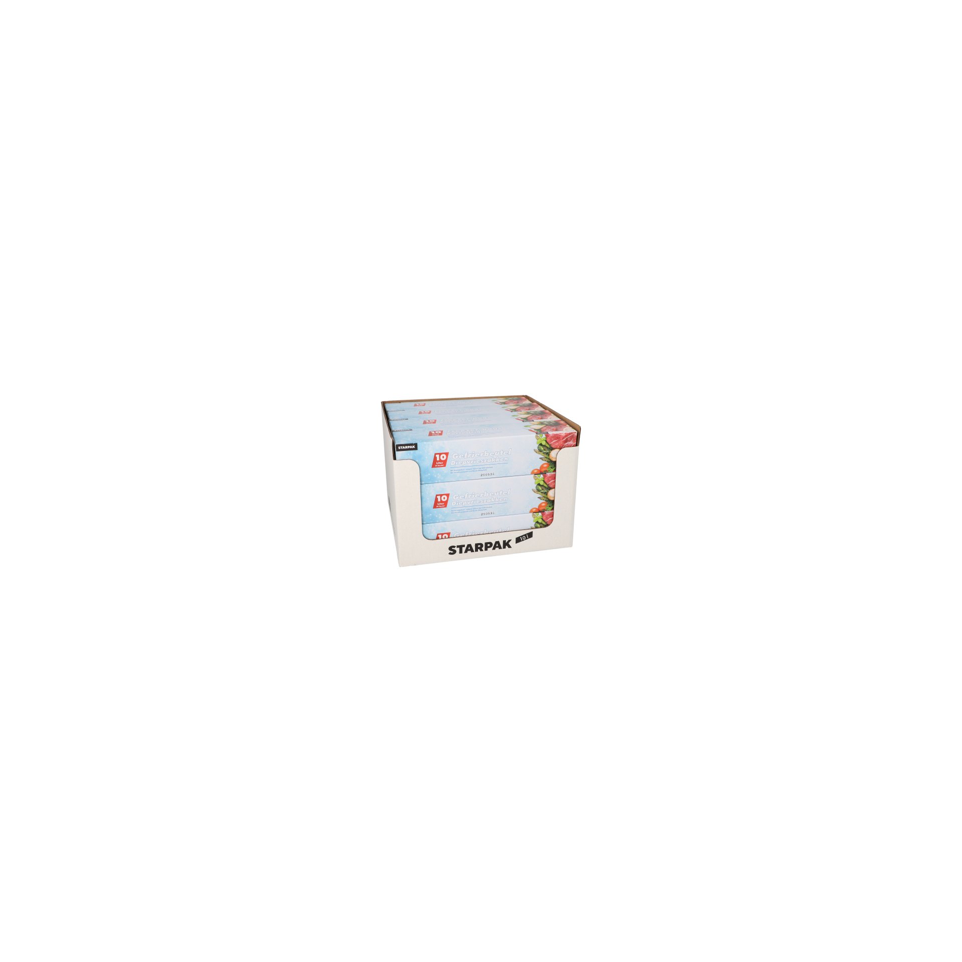 Gefrierbeutel, LLDPE 10 l 60 cm x 40 cm transparent in Faltschachtel