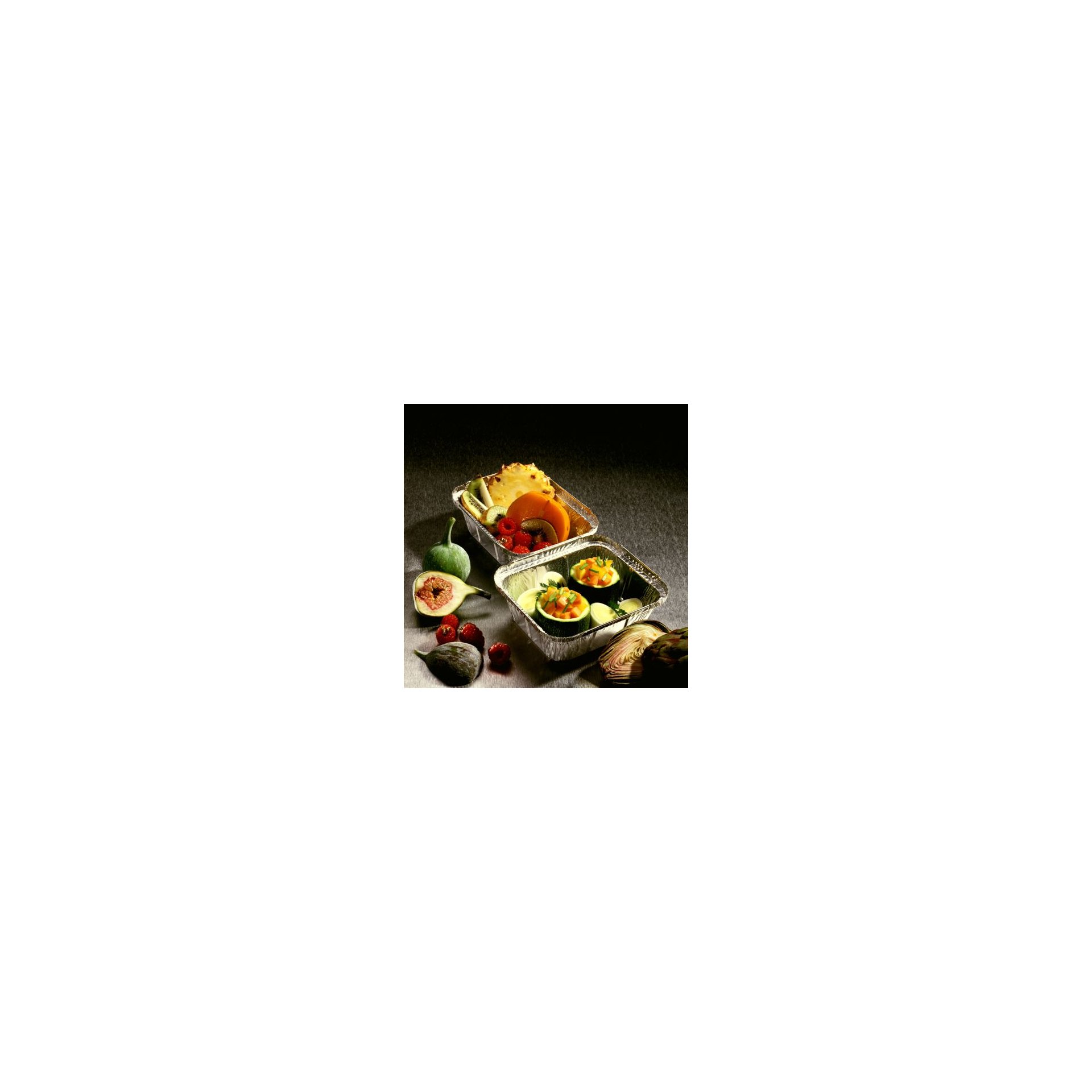 Schalen, Alu + Einlegedeckel, PE-beschichtet eckig 0,5 l 4,2 cm x 11,4 cm x 14 cm Schalen, Alu + Einlegedeckel, PE-beschichtet eckig 0,5 l 4,2 cm x 11,4 cm x 14 cm