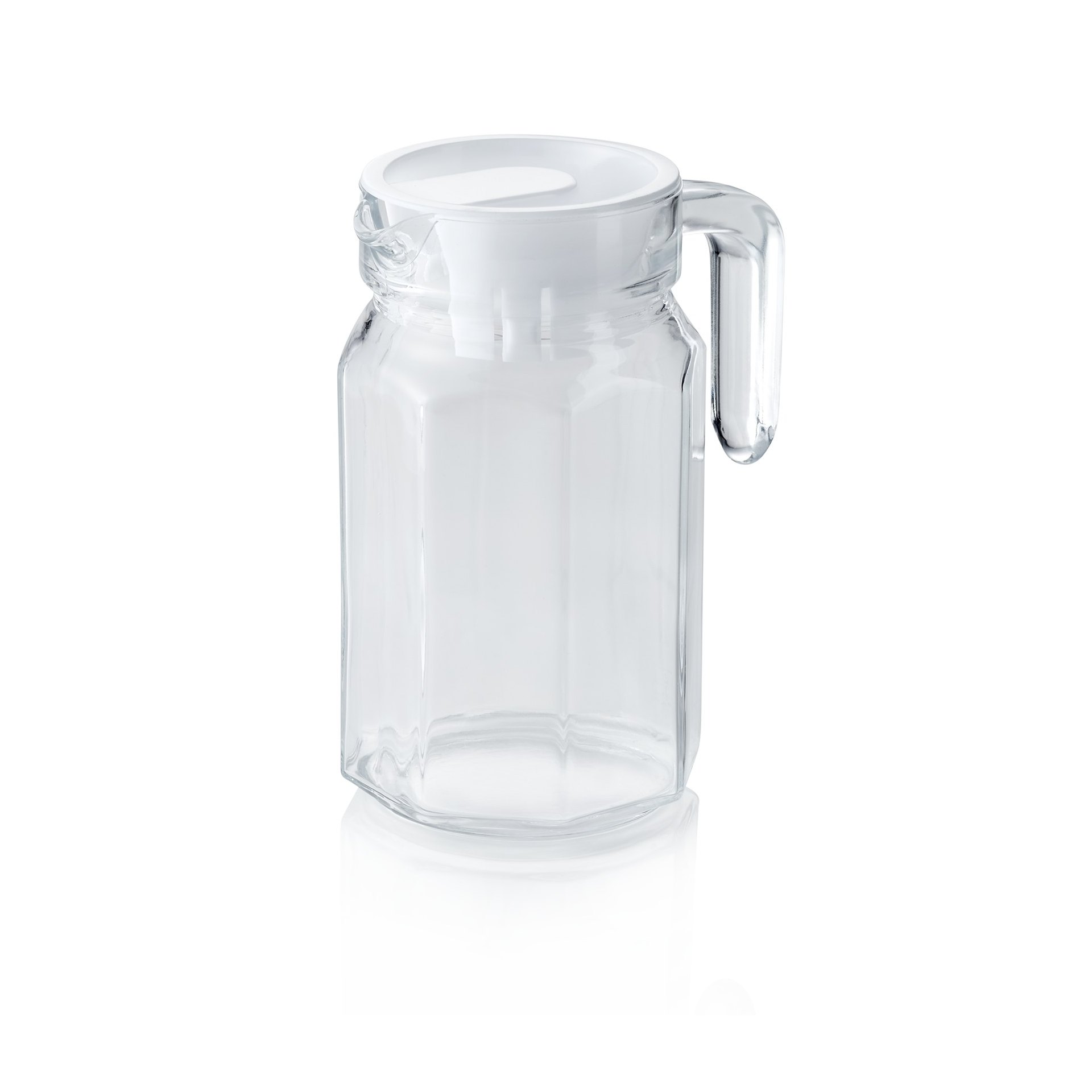 Krug mit Kunststoffdeckel, 0,5 ltr., Ø 7,5 cm, (H) 16 cm