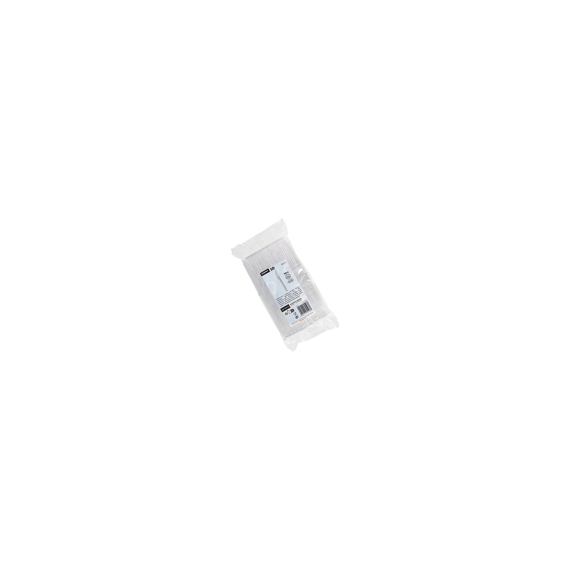 Mehrweg-Messer 18,5 cm transparent Mehrweg-Messer 18,5 cm transparent