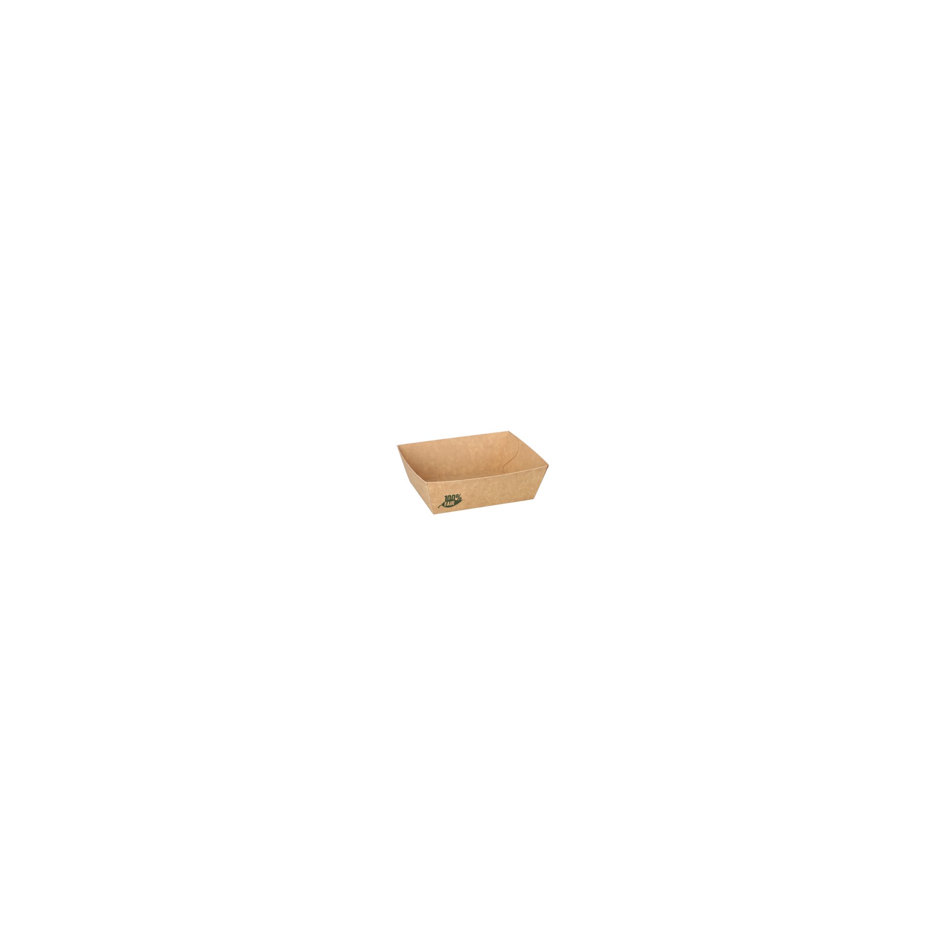 Snacktrays, Pappe "pure" 3,5 cm x 7 cm x 9 cm braun "100% Fair" klein Snacktrays, Pappe "pure" 3,5 cm x 7 cm x 9 cm braun "100% Fair" klein