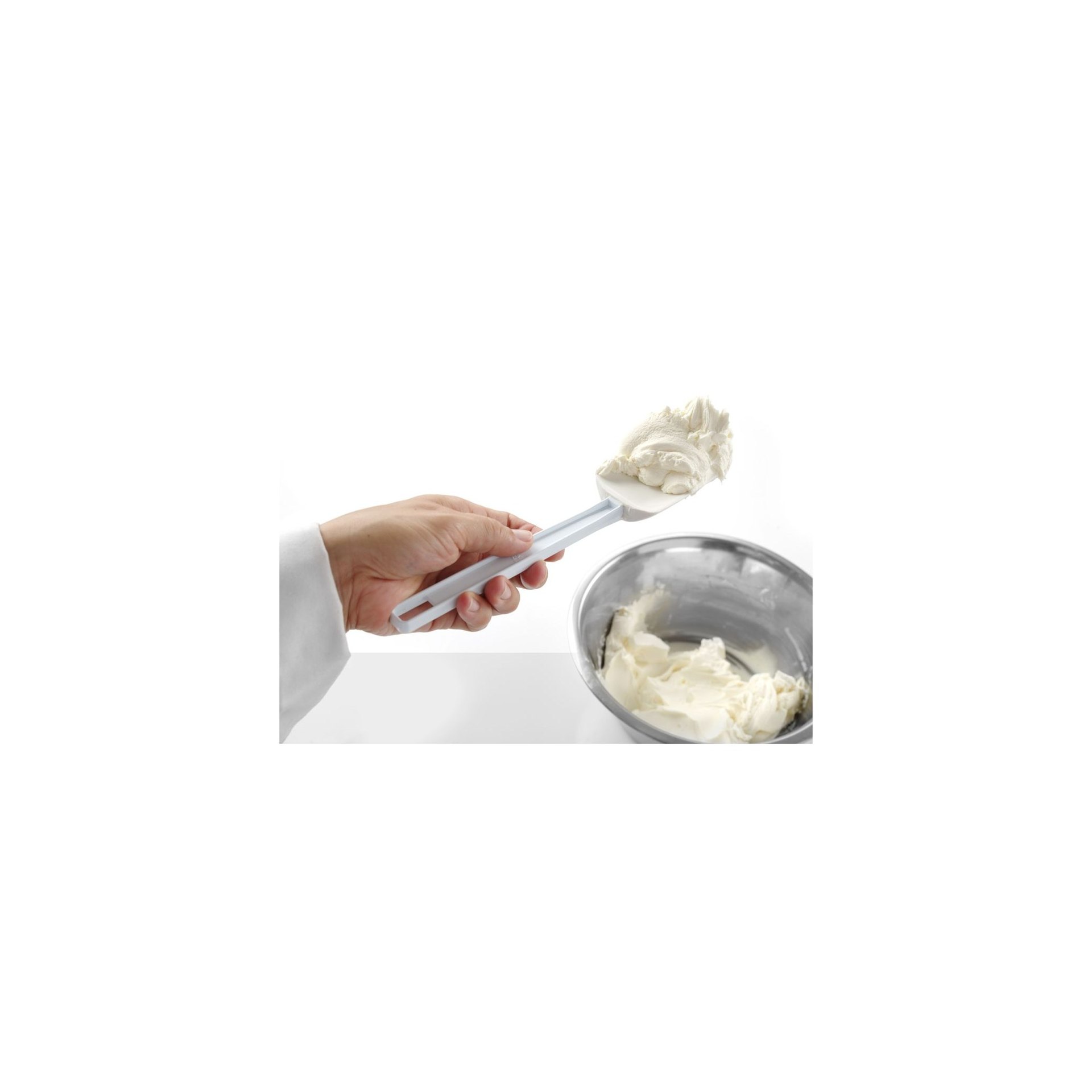 Schaberlöffel geformt, Kitchen Line, Weiß, 254x57mm