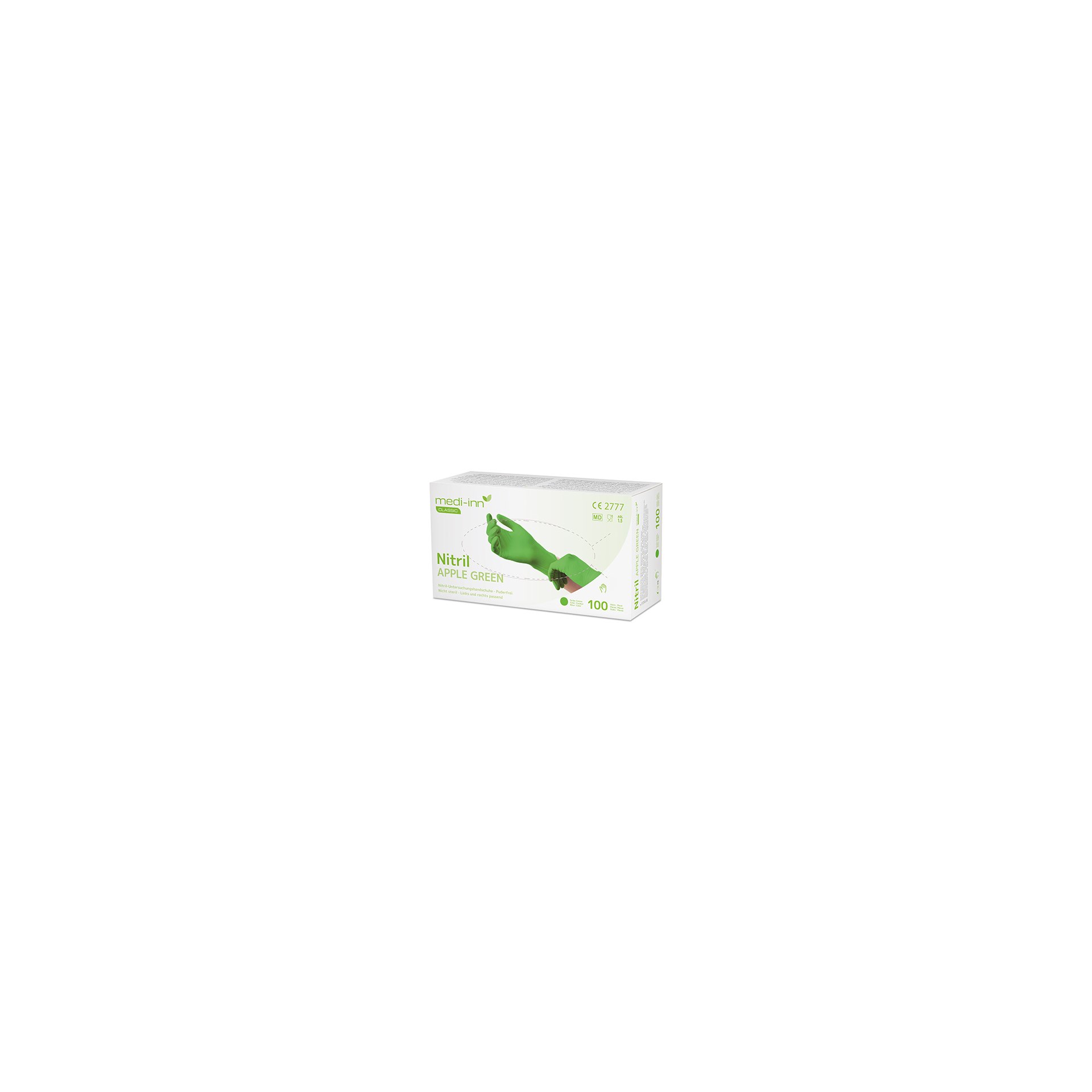 "Medi-Inn Classic" Handschuhe, Nitril puderfrei apfelgrün "Nitril Apple Green" Größe: XL