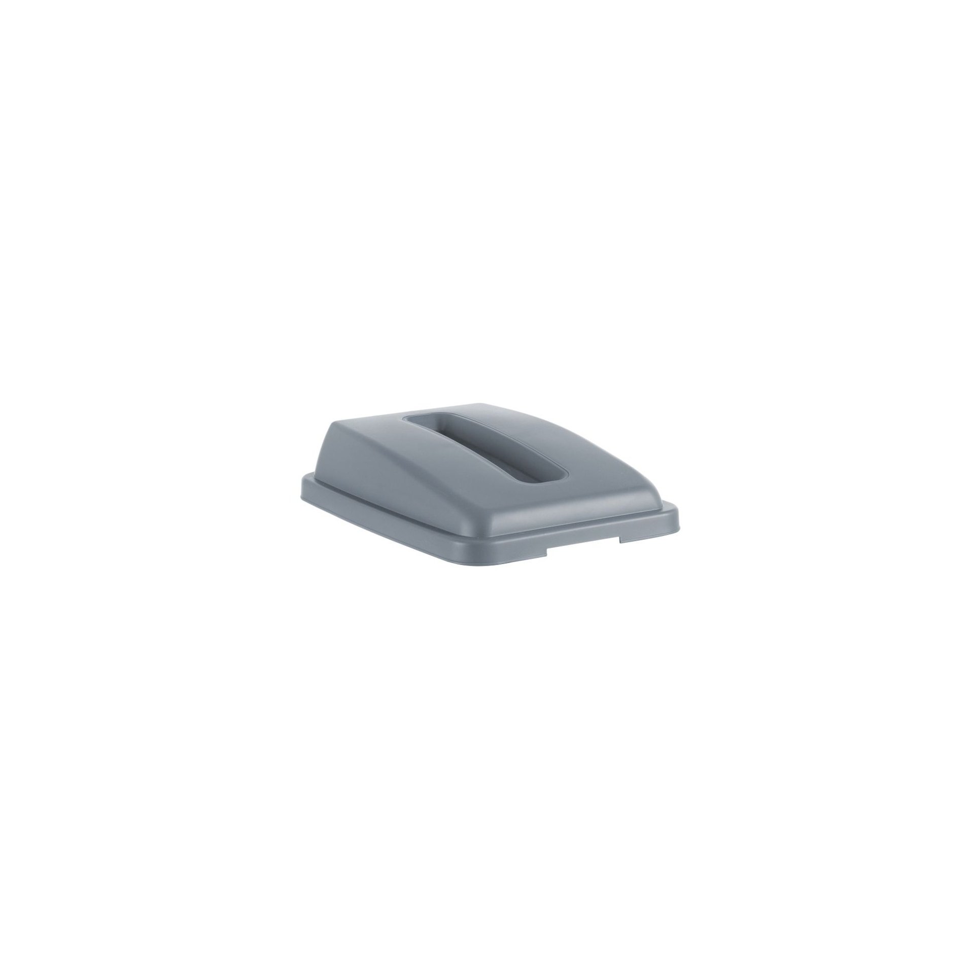 Deckel mit Öffnung für 60 l Abfalleimer, Hellgrau, 660x470x(H)30mm