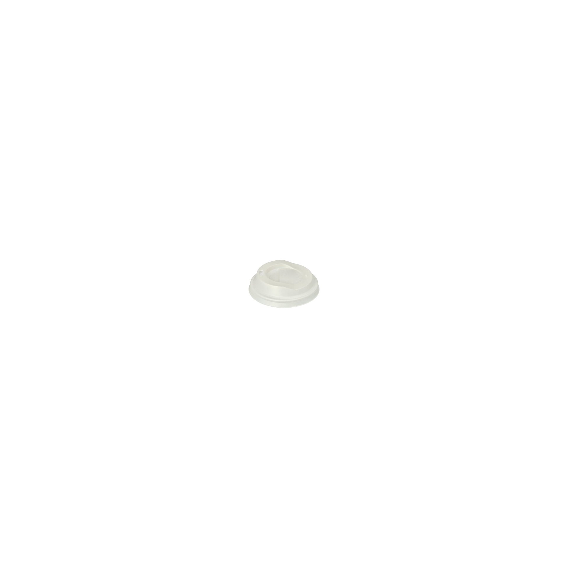 Dom-Deckel, C-PLA rund Ø 8 cm · 2,1 cm weiss