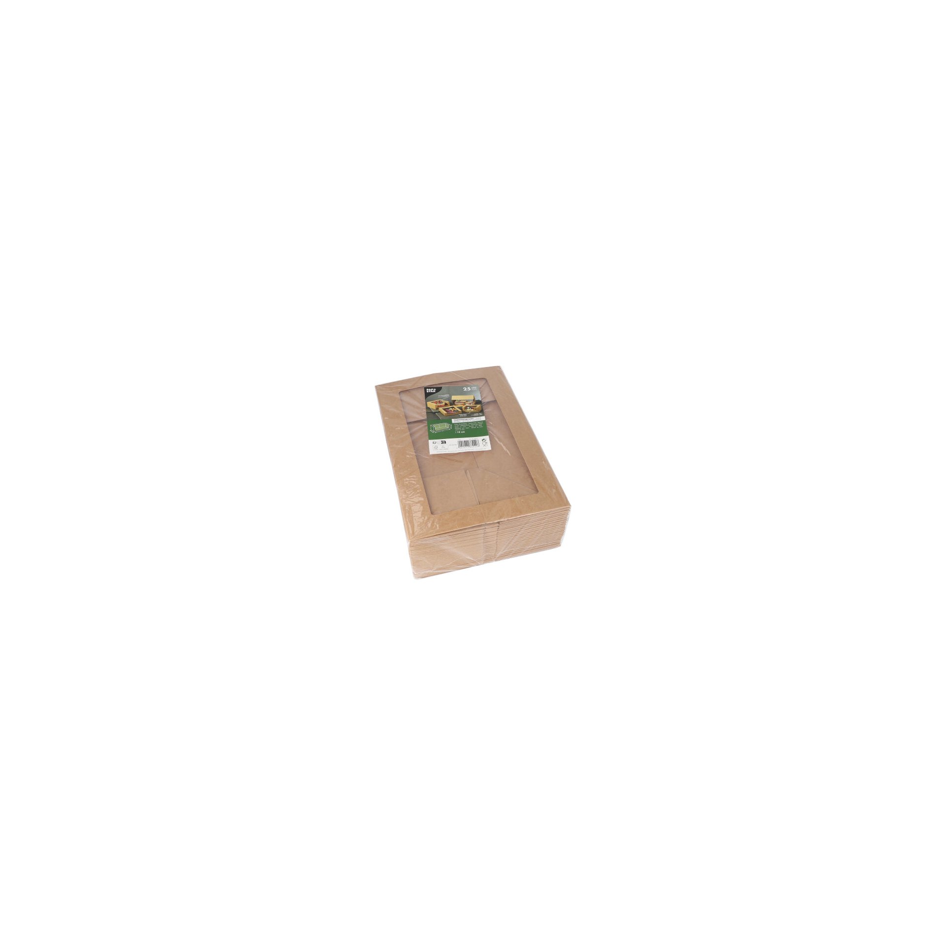 Tortenkartons mit Deckel eckig 10 cm x 32 cm x 12 cm mit Sichtfenster aus PLA Tortenkartons mit Deckel eckig 10 cm x 32 cm x 12 cm mit Sichtfenster aus PLA