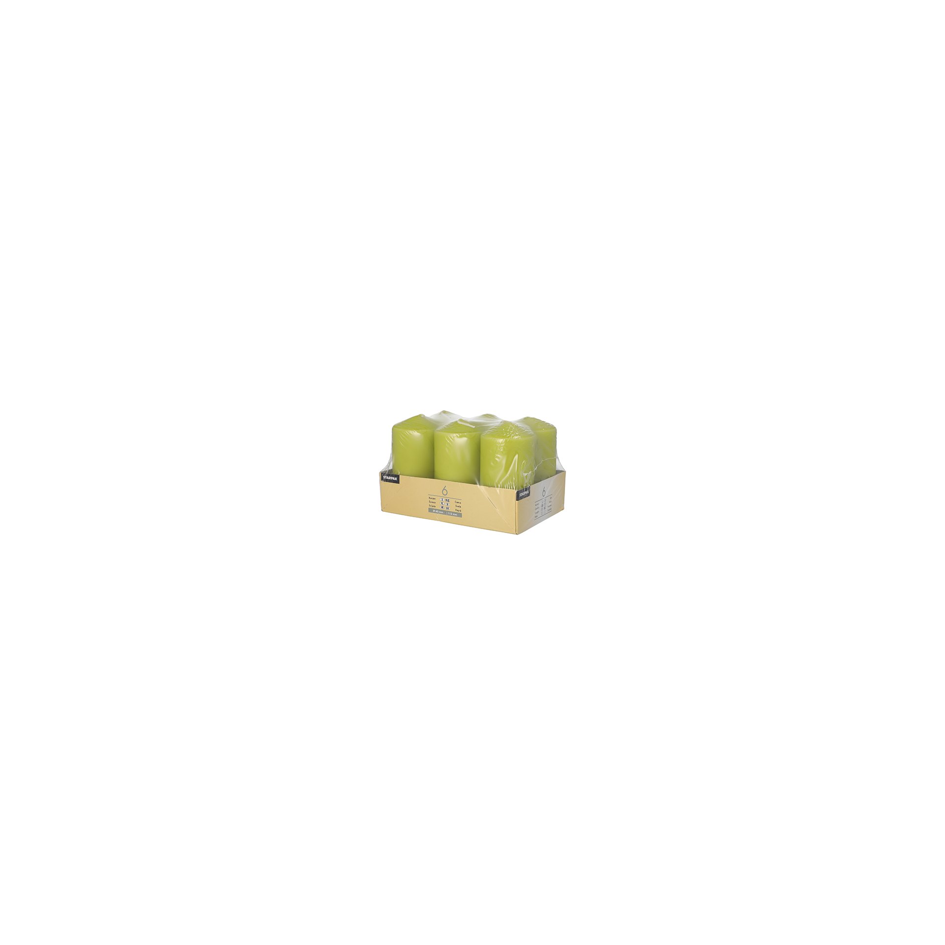 Stumpenkerzen Ø 60 mm · 115 mm kiwi