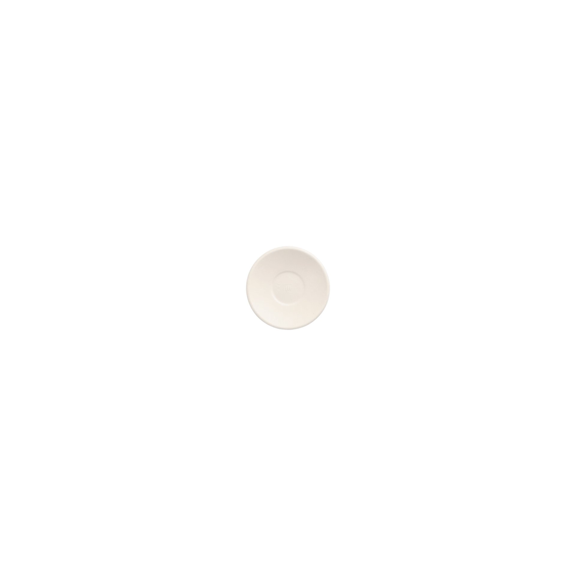 Teller Zuckerrohr "pure" rund Ø 9 cm · 1,3 cm weiss "Cella"