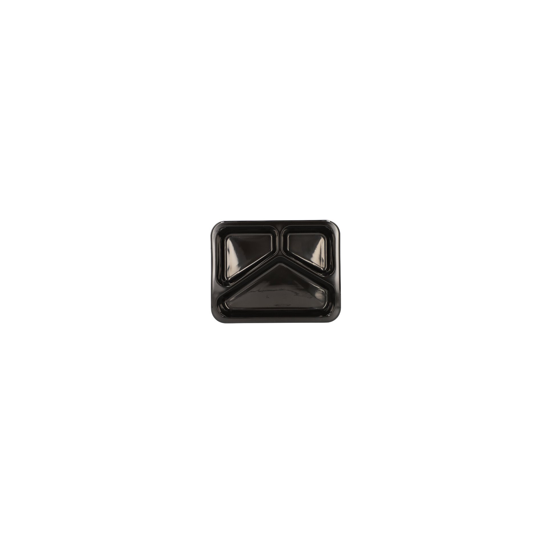 Mikrowellenschalen, PP 3-geteilt 765 ml 3,2 cm x 22,7 cm x 17,8 cm schwarz