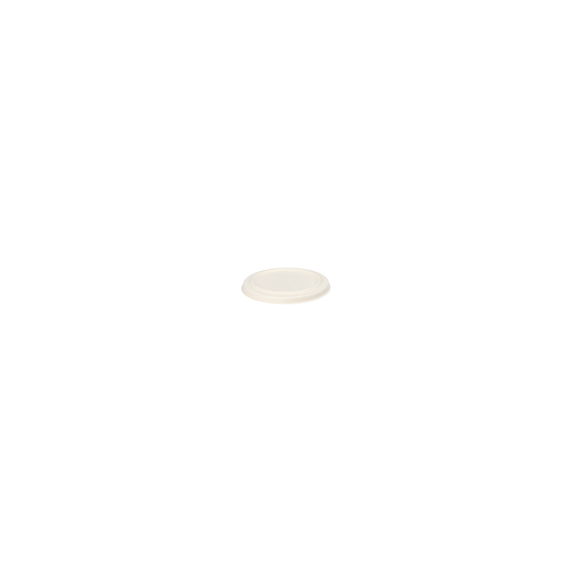 Deckel für Suppenbecher, Zuckerrohr "pure" rund Ø 10 cm weiss