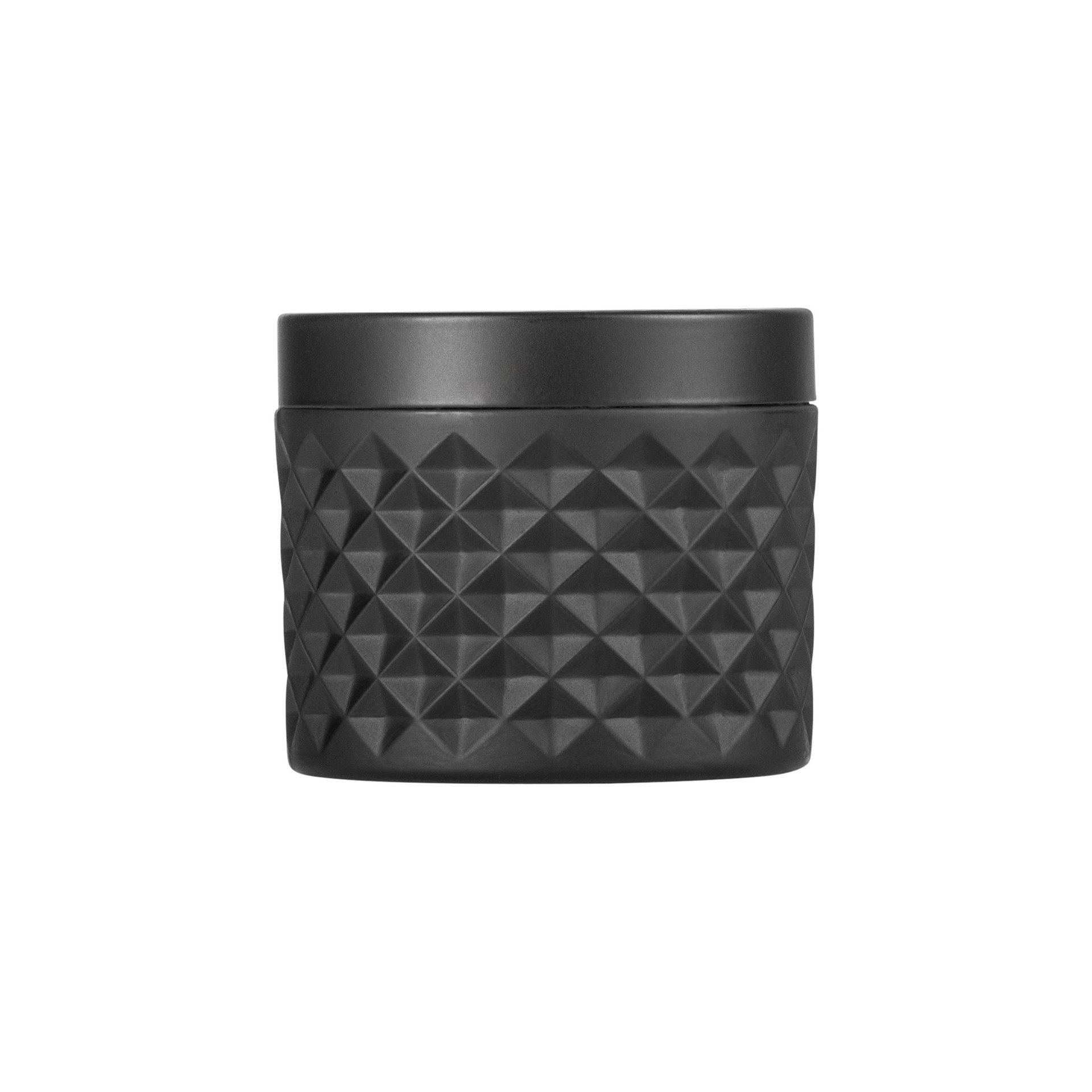Windaschenbecher Ø 9,5 cm Glas Metall schwarz