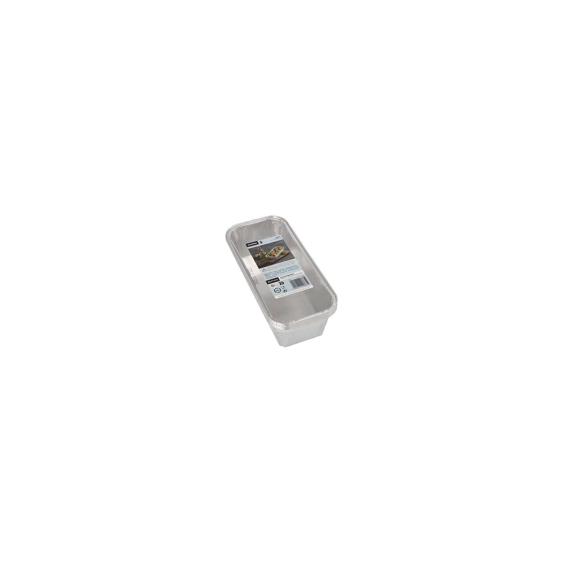 Kastenformen, Alu eckig 1,09 l 6 cm x 10,2 cm x 23 cm