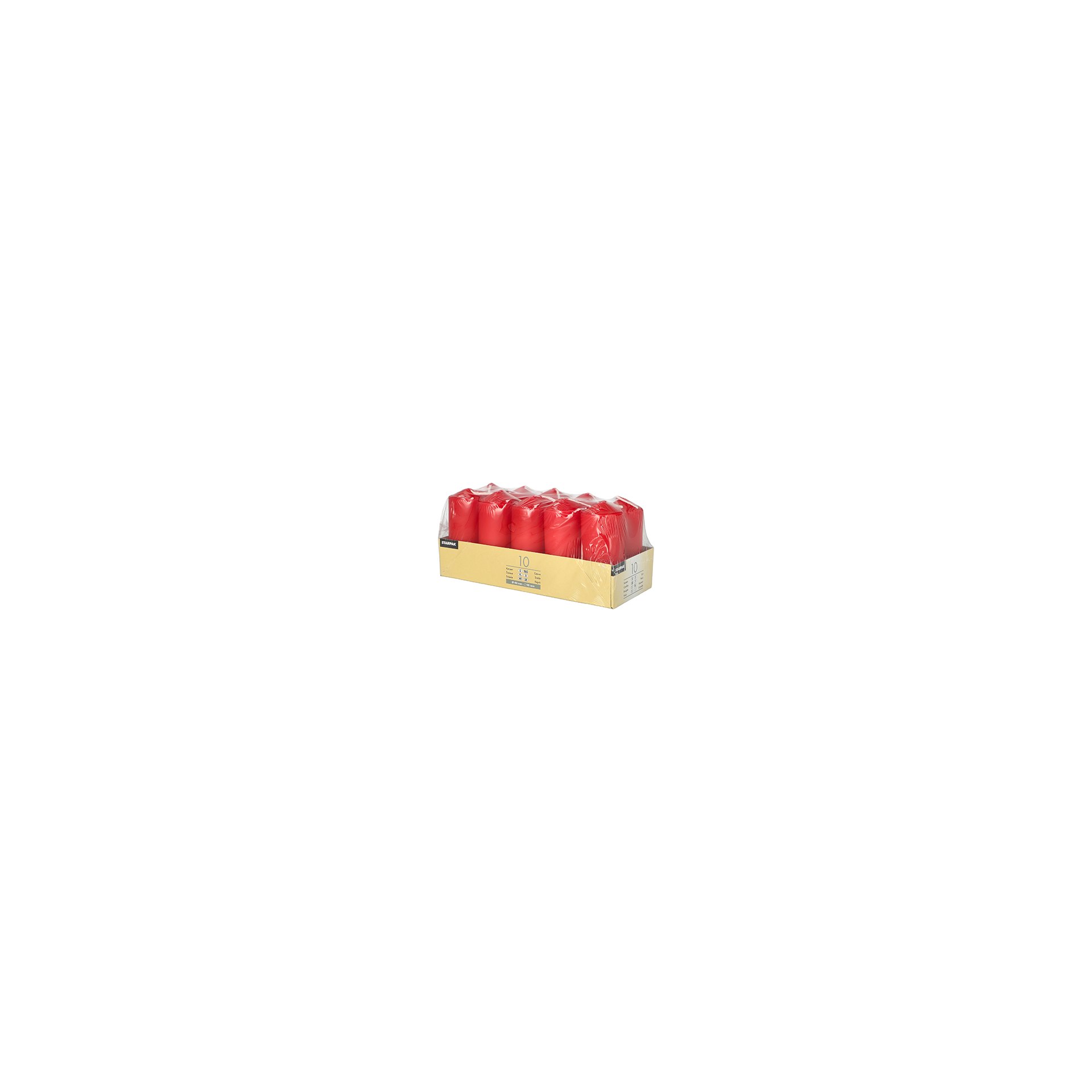 Stumpenkerzen Ø 40 mm · 90 mm rot